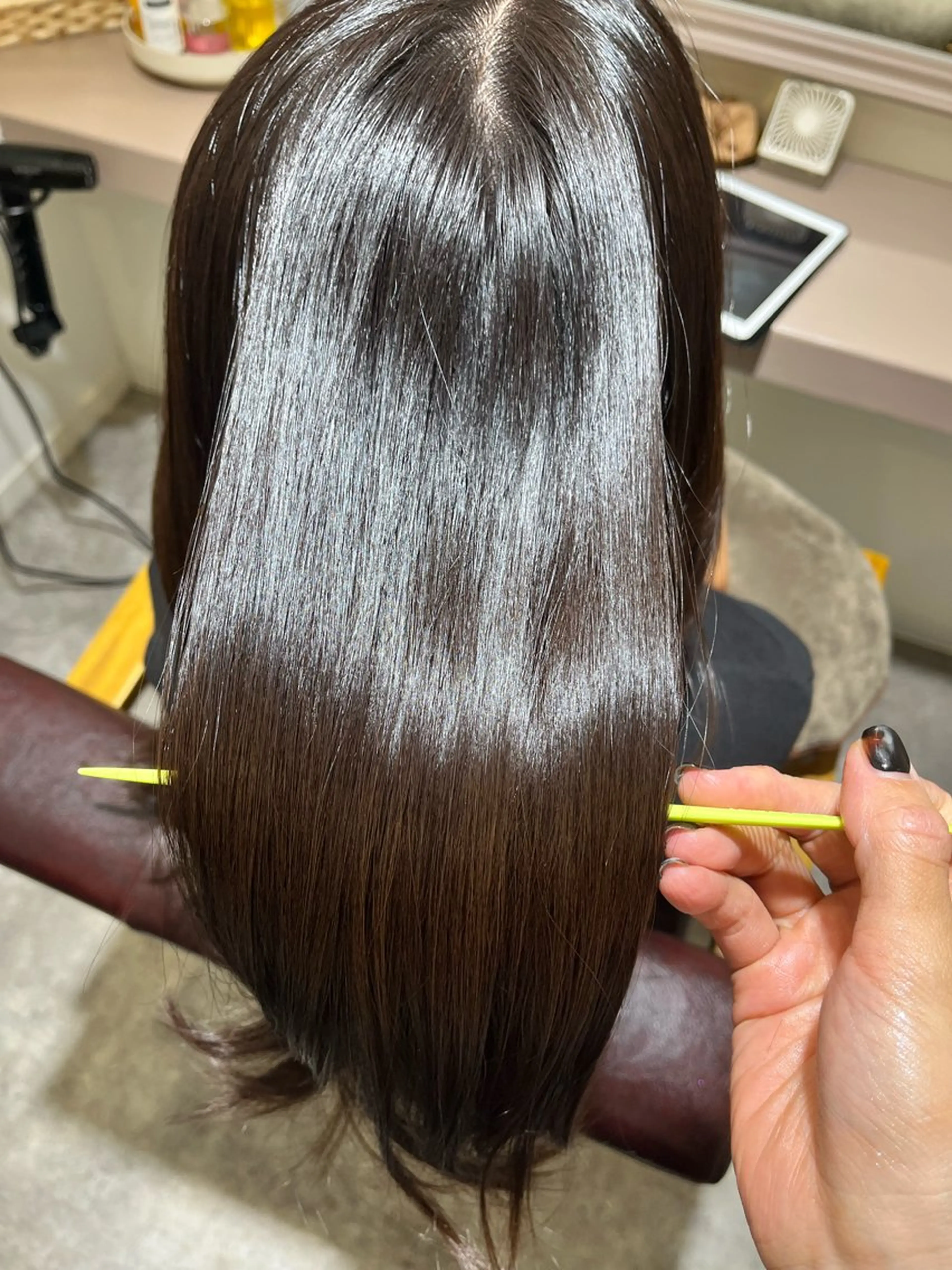 カラー グレージュ 堀越 エリのヘアスタイル