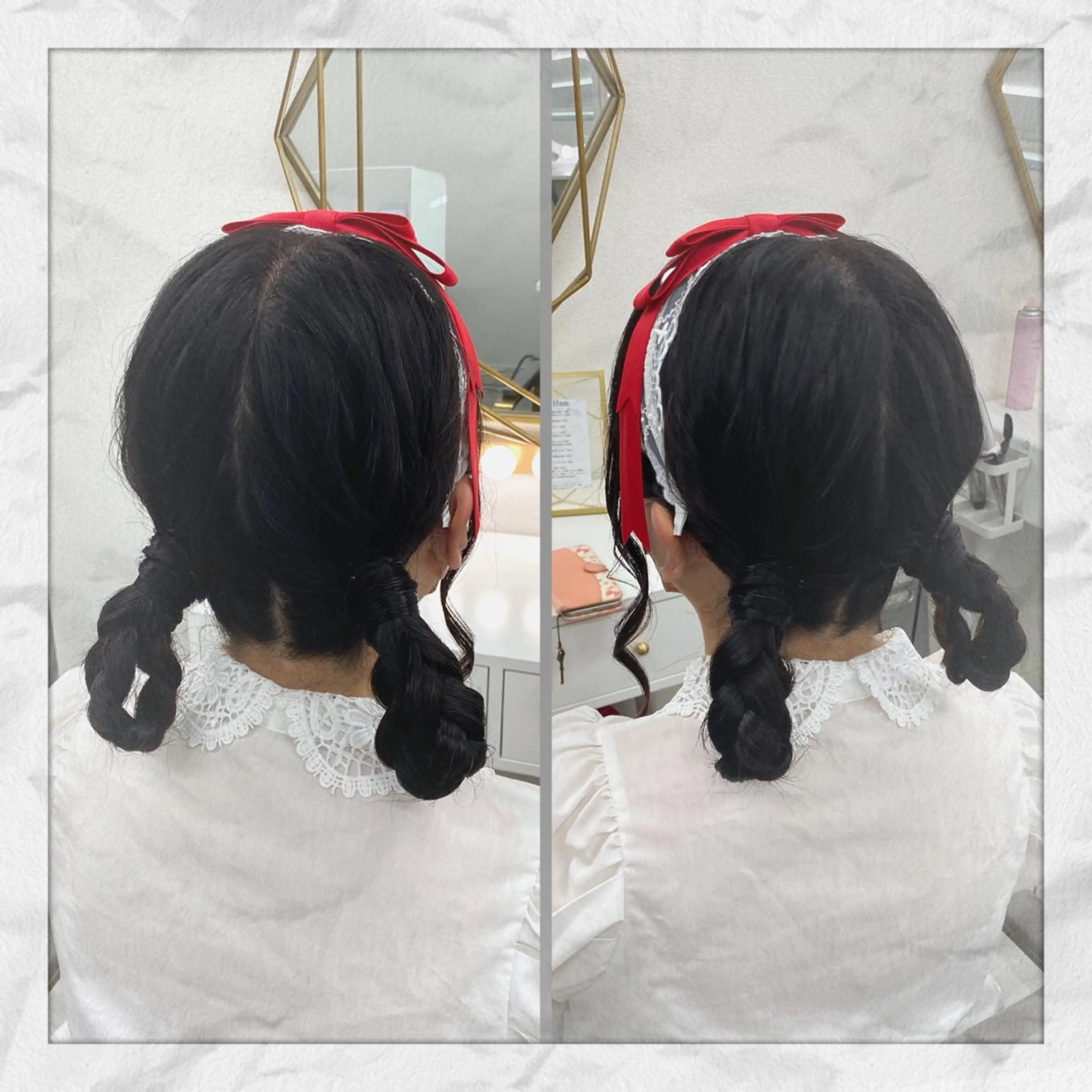 セミロング ヘアアレンジ ヘアセット ヘアセット/着付け 𓇼 まつもと𓇼のその他イメージ