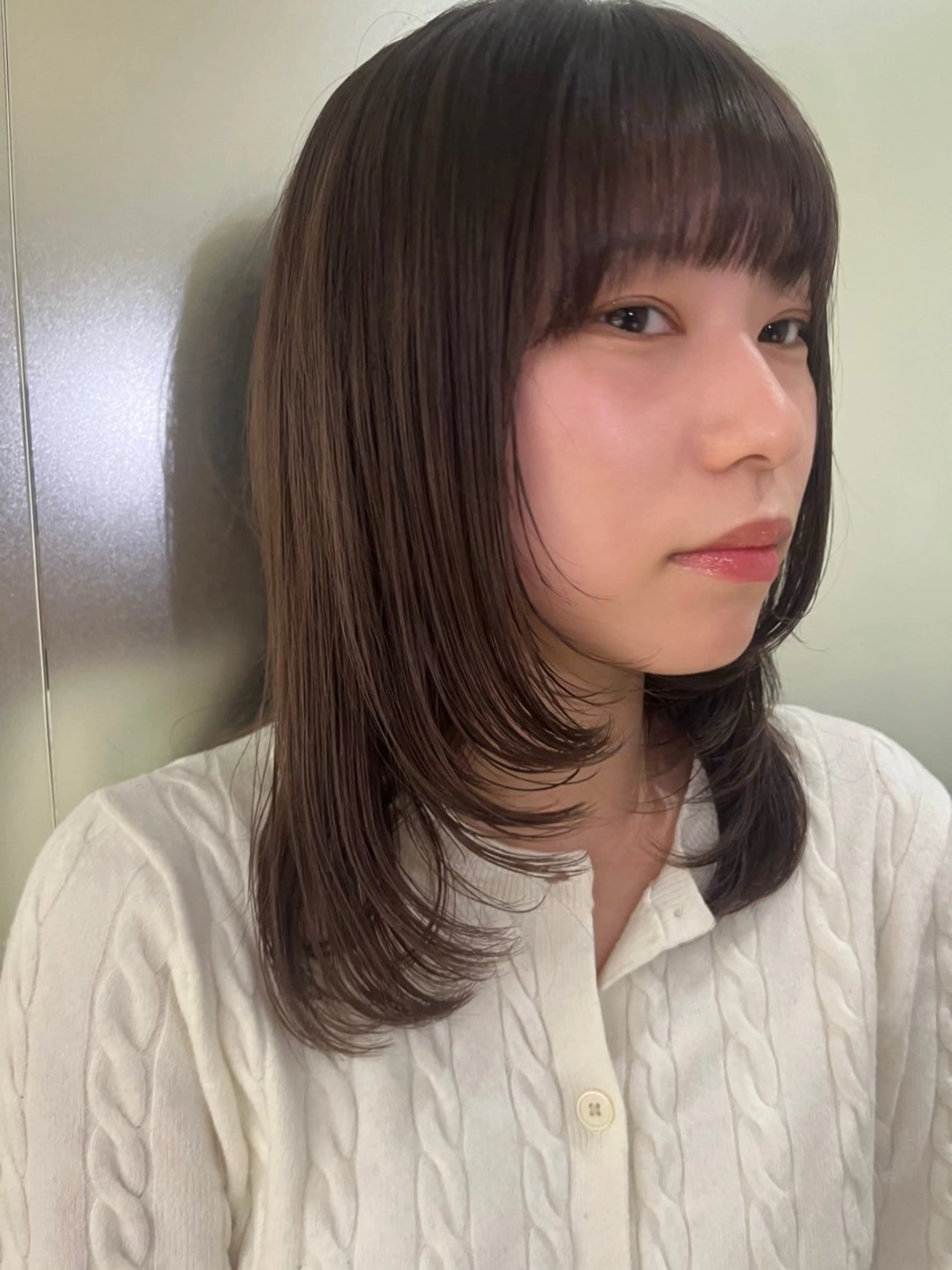 ミディアム レイヤーカット cana 札幌美容師レイヤーのヘアスタイル