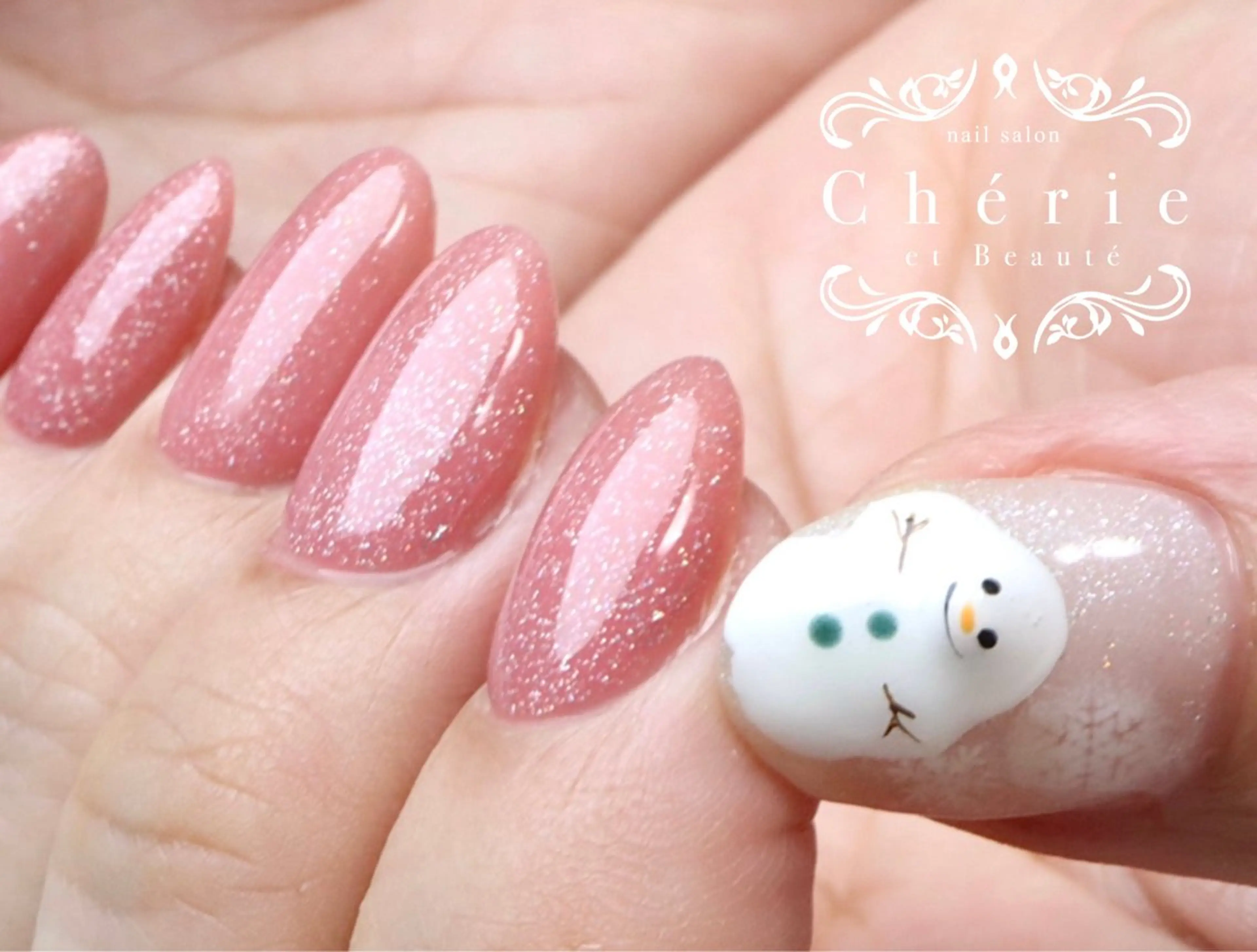 ネイル アートネイル ラメ(グリッター) ワンカラーネイル nail salon シェリーのネイルデザイン