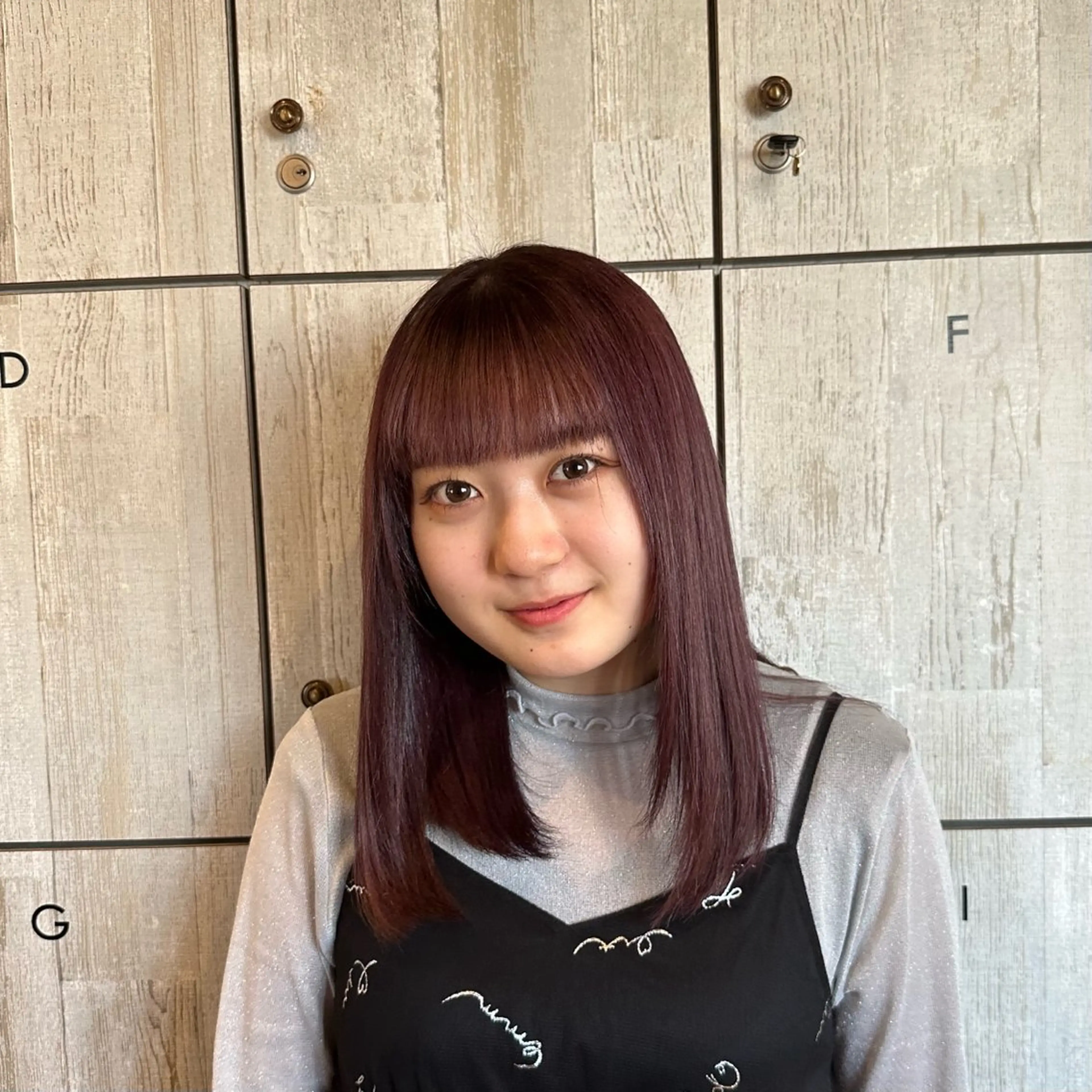 セミロング カラー ラベンダーカラー ラベンダーピンク ピンクカラー 柔らかいcolor ￤韓国￤🩰マユ🩰のヘアスタイル