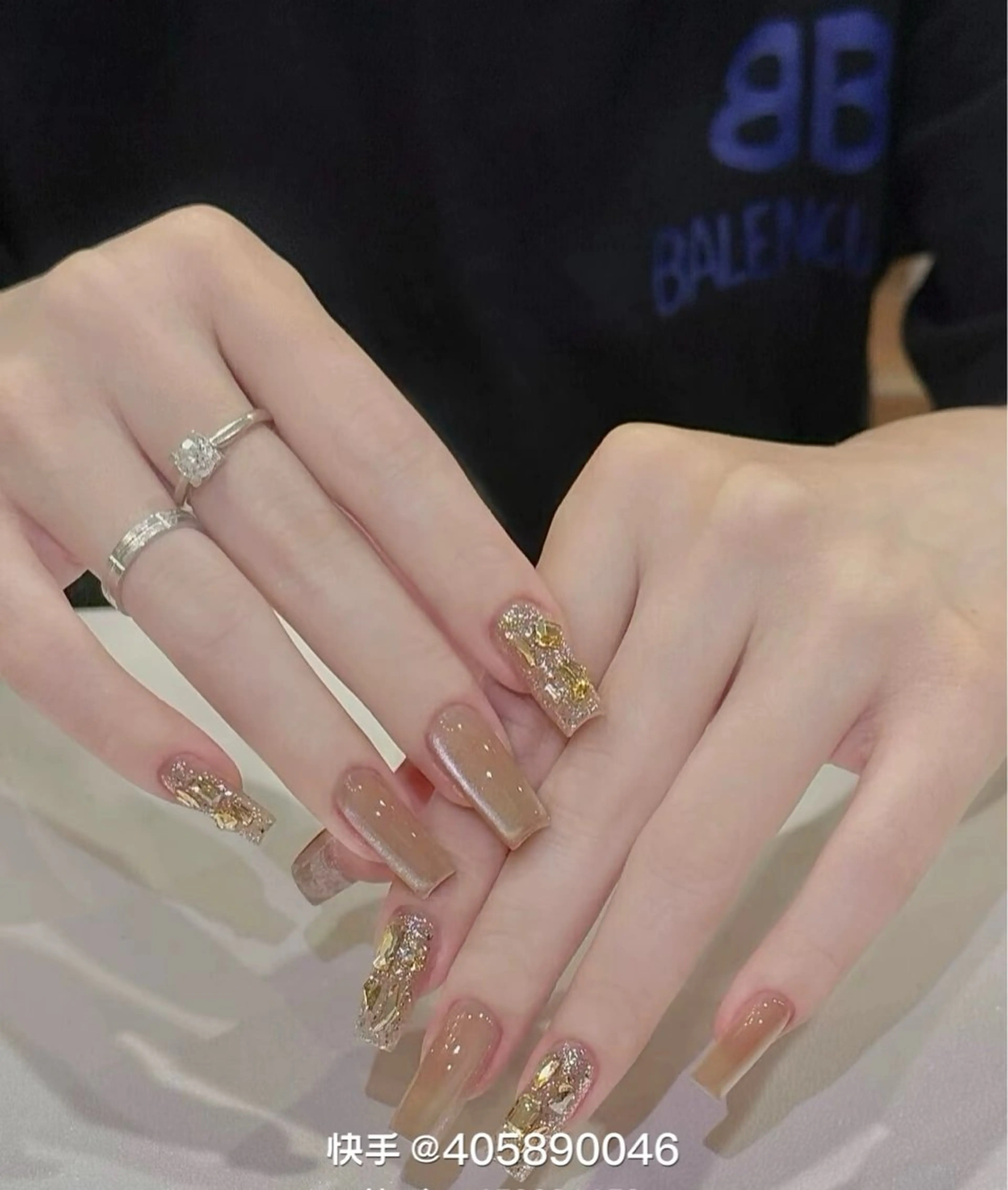 ネイル 長さ出し フレンチネイル ジェルネイル 韓国ネイル マグネットネイル sun nail池袋 モデル募集のネイルデザイン