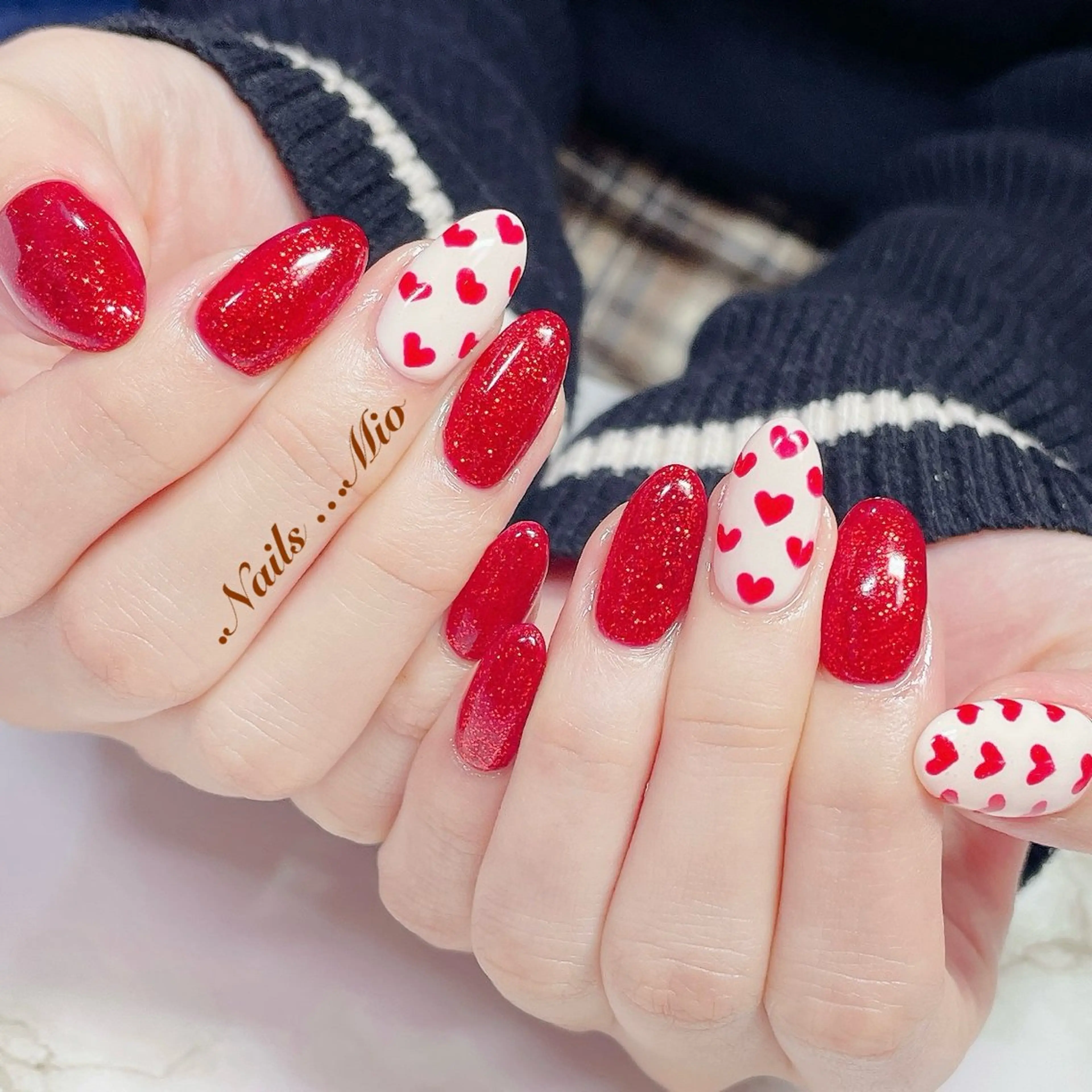 ネイル ジェルネイル ハート .Nails Mio 赤羽西ネイルサロンのネイルデザイン
