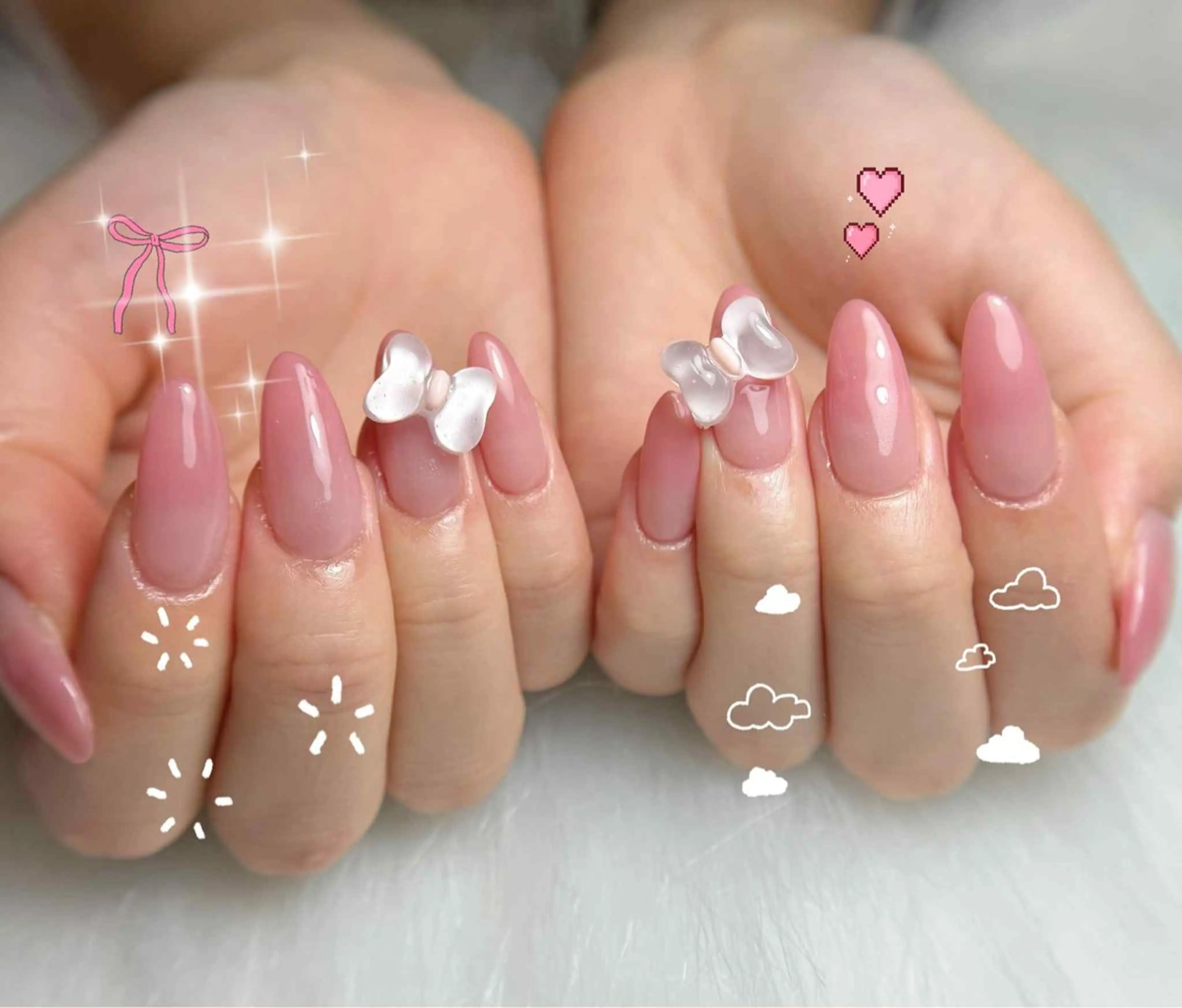 ネイル フレンチネイル グラデーション 韓国ネイル マグネットネイル シンプルネイル CoMo Nailのネイルデザイン