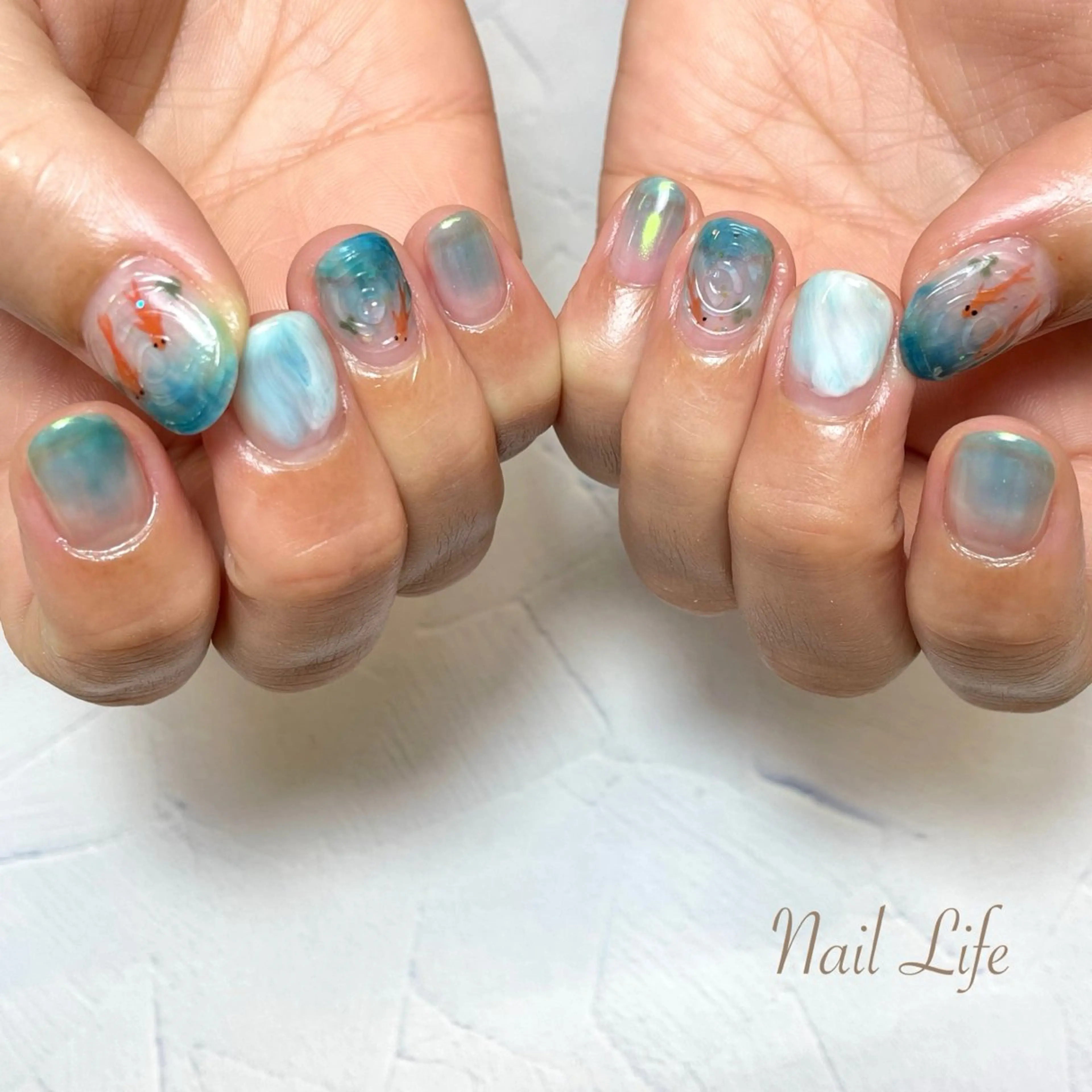 ネイル 夏ネイル 大嶋 めぐみのネイルデザイン