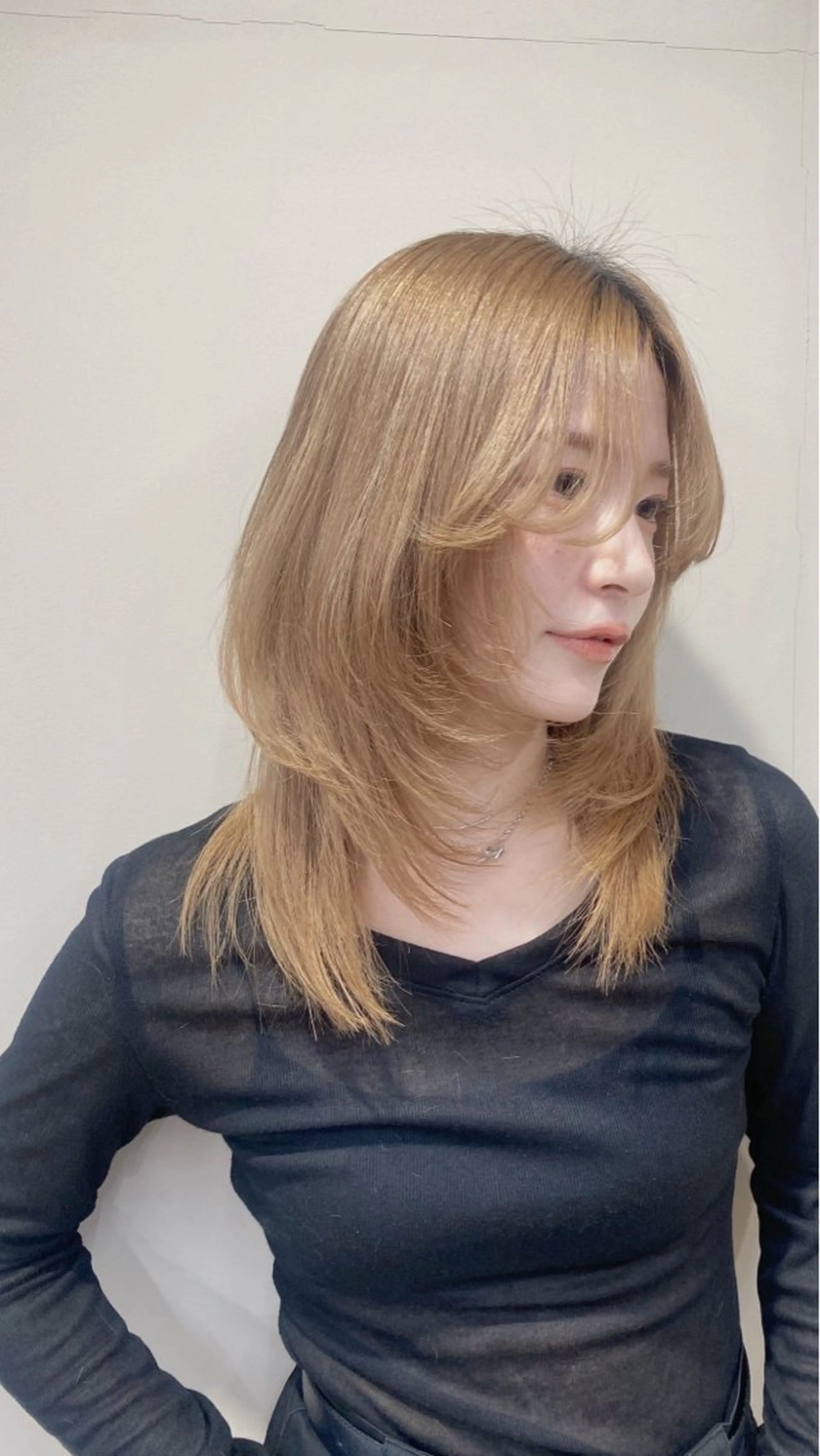 セミロング カラー レイヤーカット ちえみ/ ボブ・ショート募集中のヘアスタイル