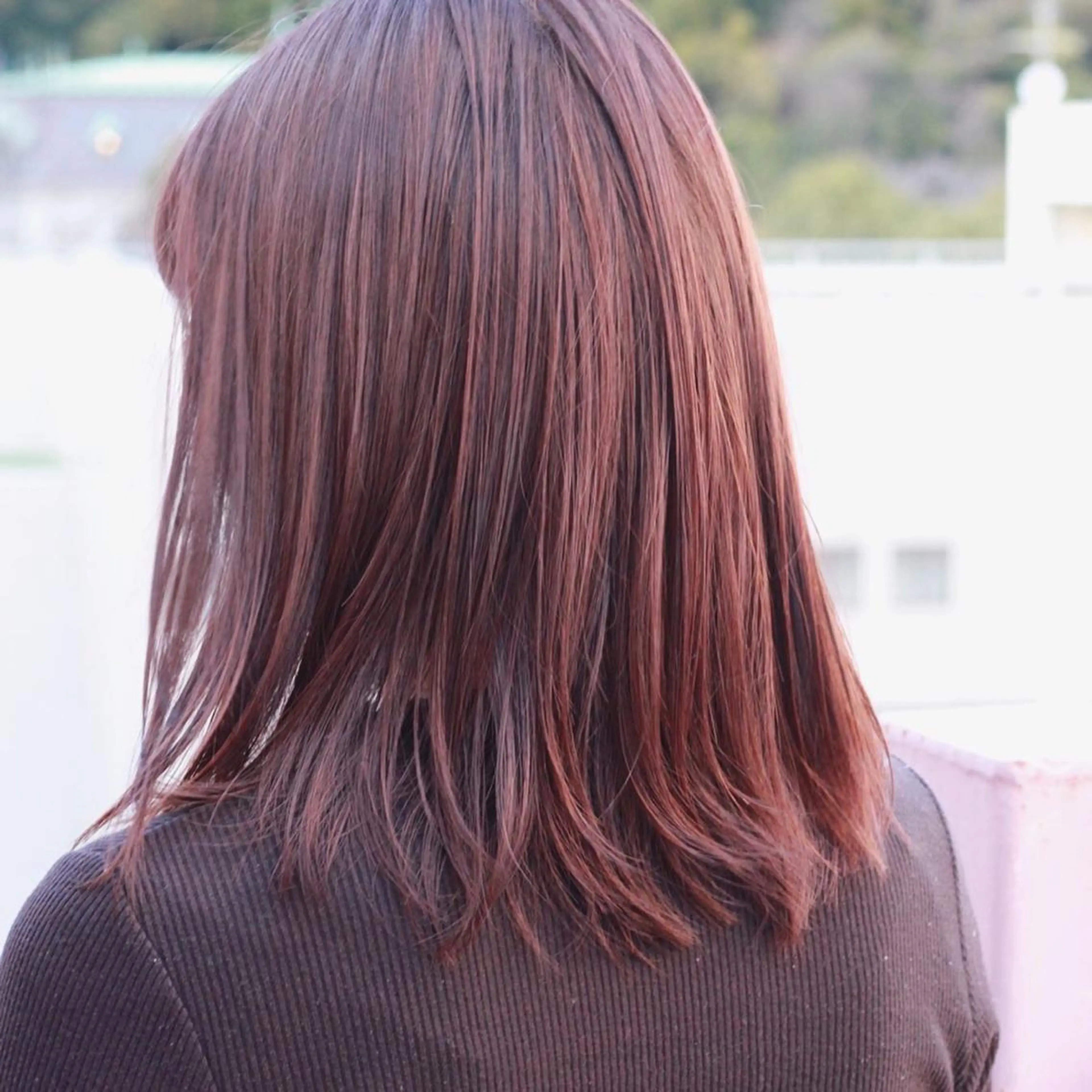 ミディアム カラー ピンクカラー ピンクパープル パープルカラー ヘアカラー Viage （ビアージュ）のヘアスタイル