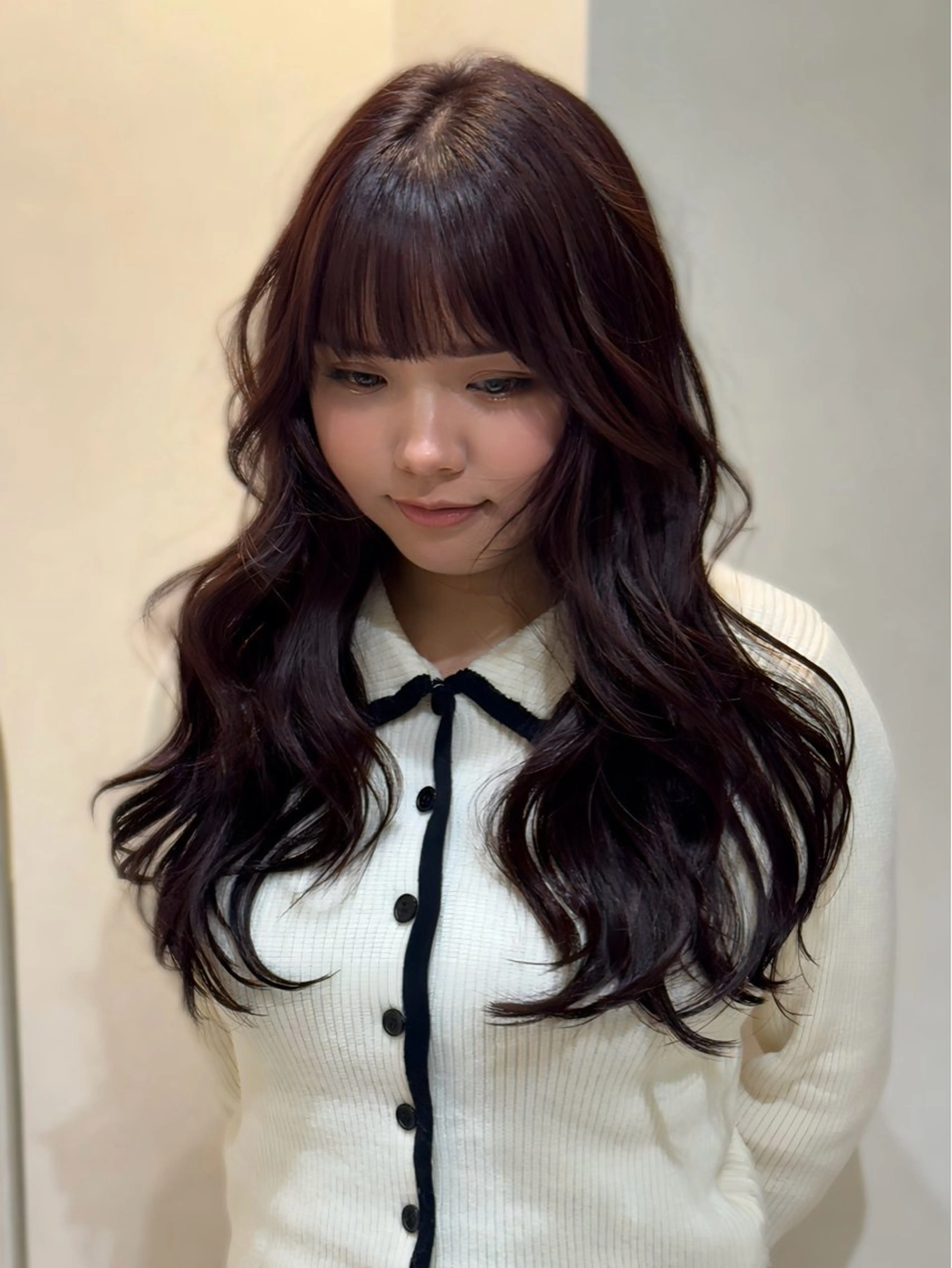 ロング ヘアカラー トリートメント ao - 赤み消し ベージュ/大阪梅田のヘアスタイル