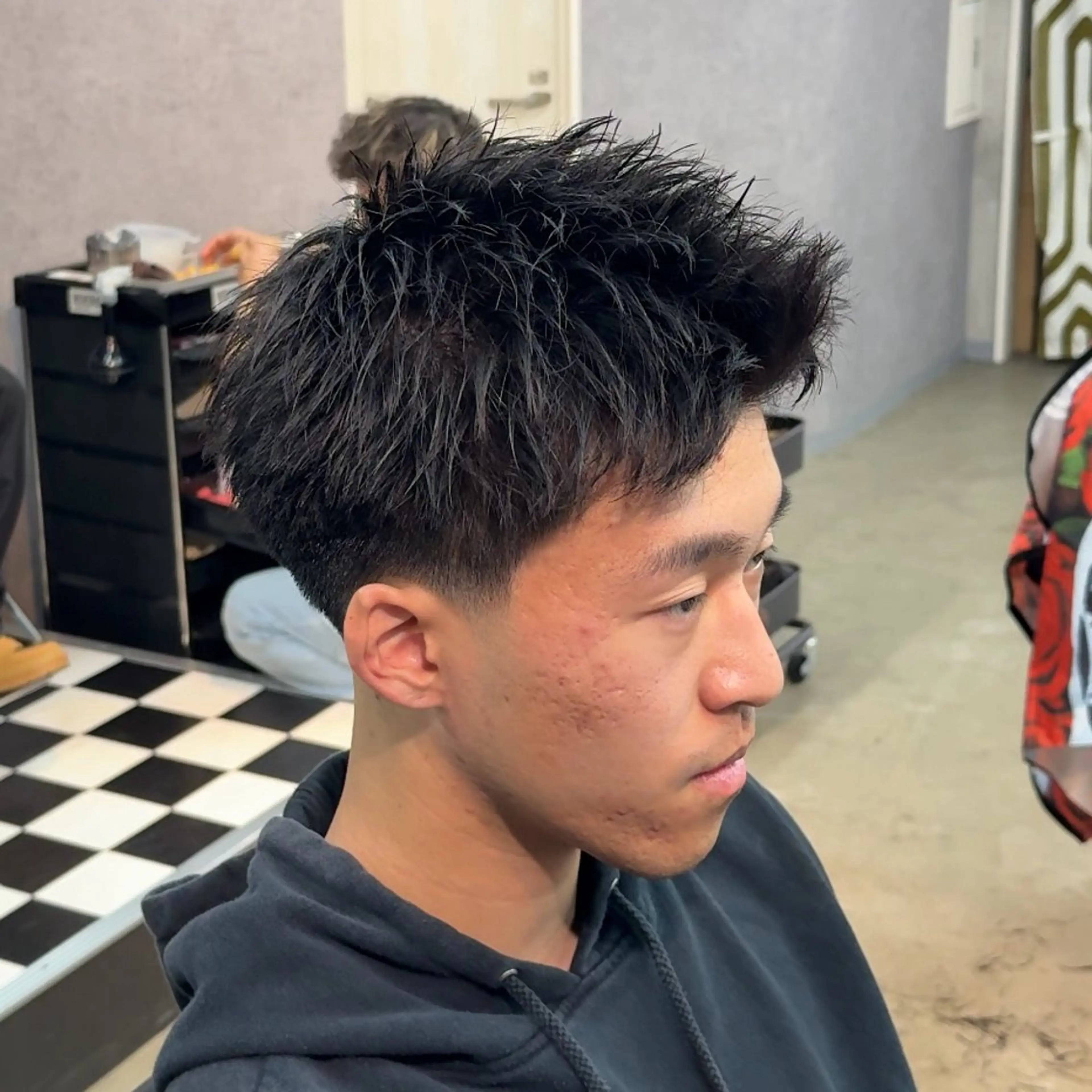 ショート パーマ ヘアアレンジ メンズ MENIN メンズ サロン　望月　涼太のヘアスタイル