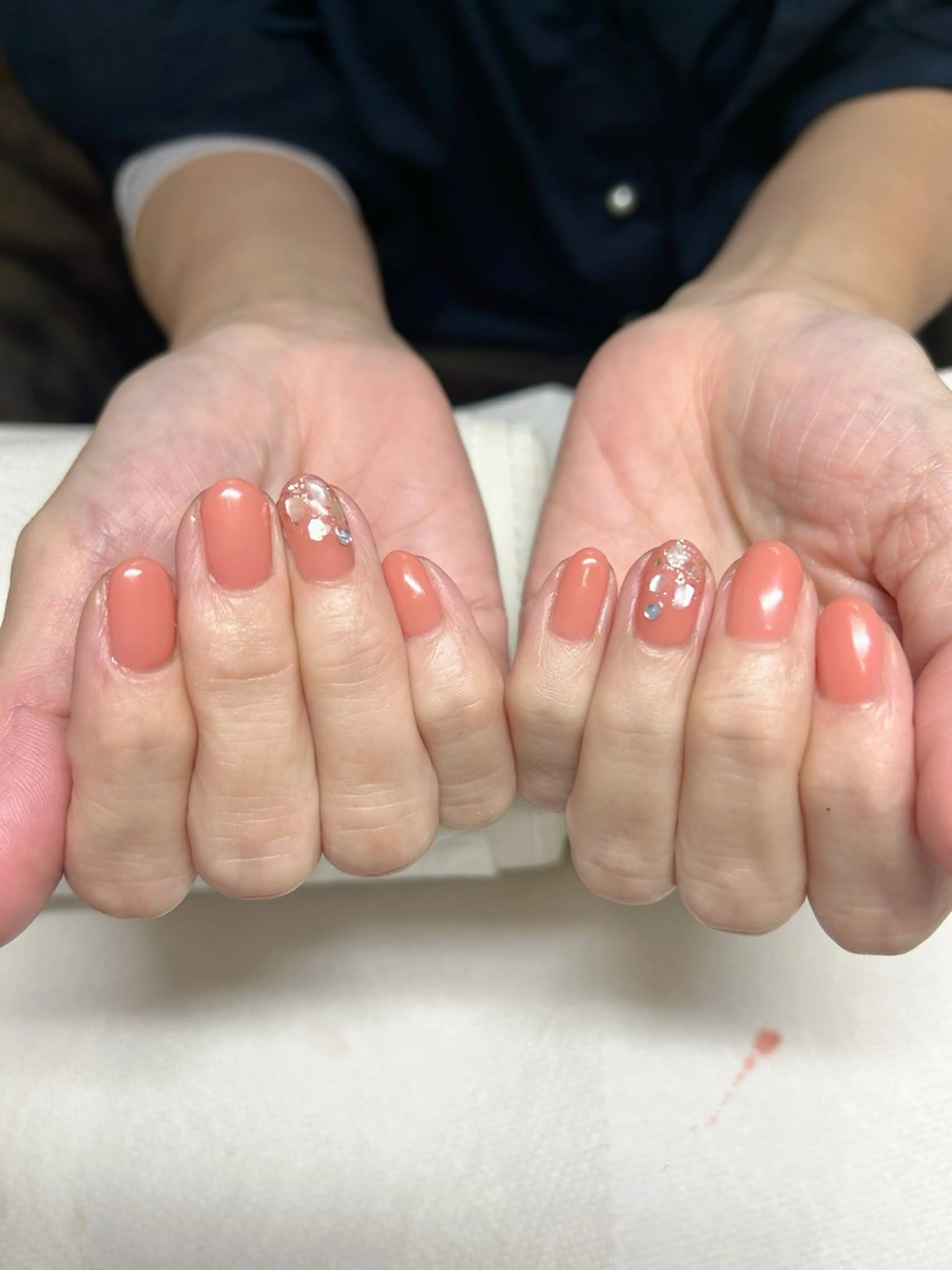 ネイル 氷ネイル・うるうるネイル ハンドネイル フェリーチェ瑞江店 新山のネイルデザイン