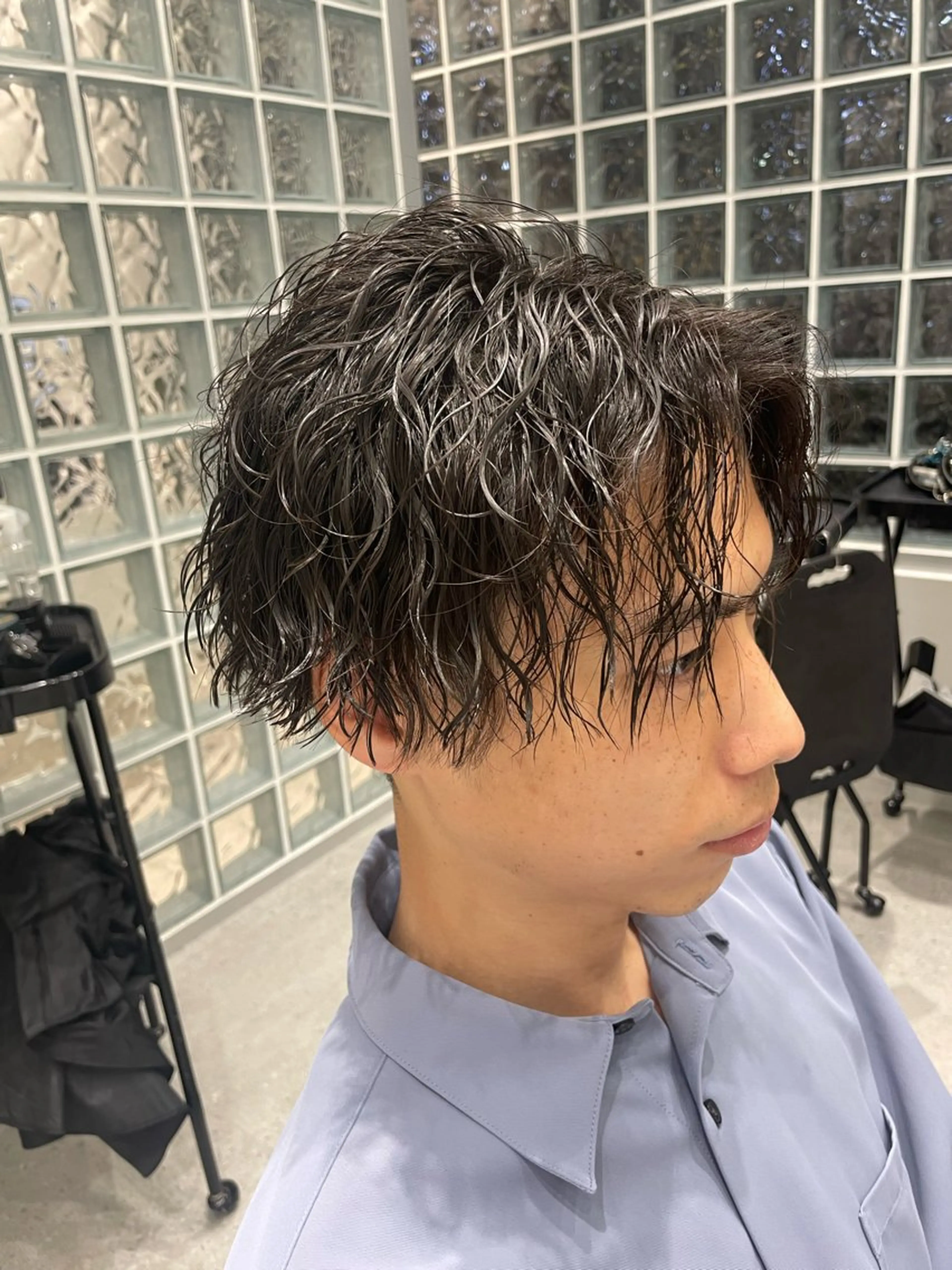 パーマ メンズ 無料ショートモデル 募集中❗️秋山ひらいのヘアスタイル