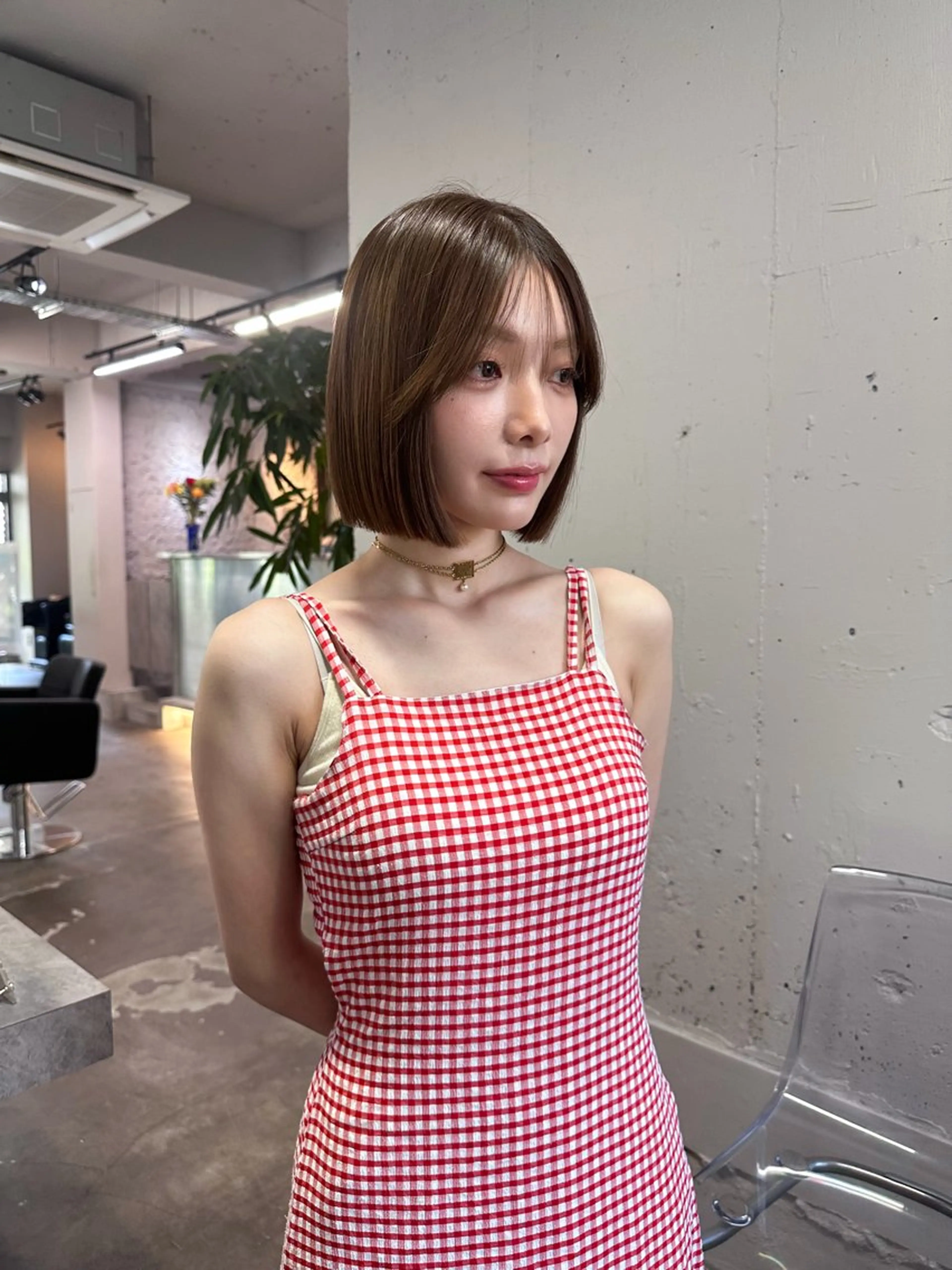 ショート カット ヘアカラー ボブ/顔周りレイヤー 似合わせcut🪽のヘアスタイル