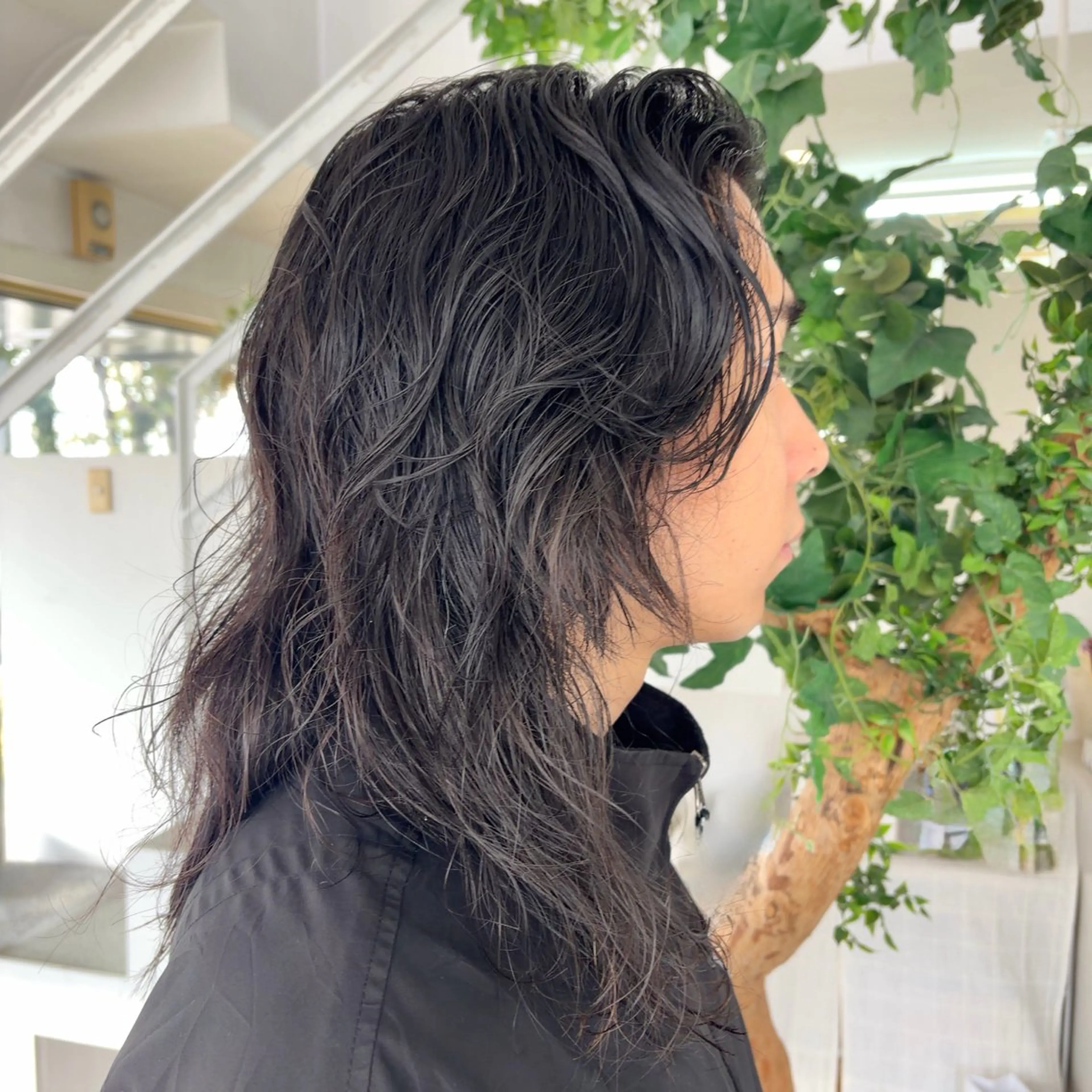 ロング メンズ ロング 山田 里美のヘアスタイル