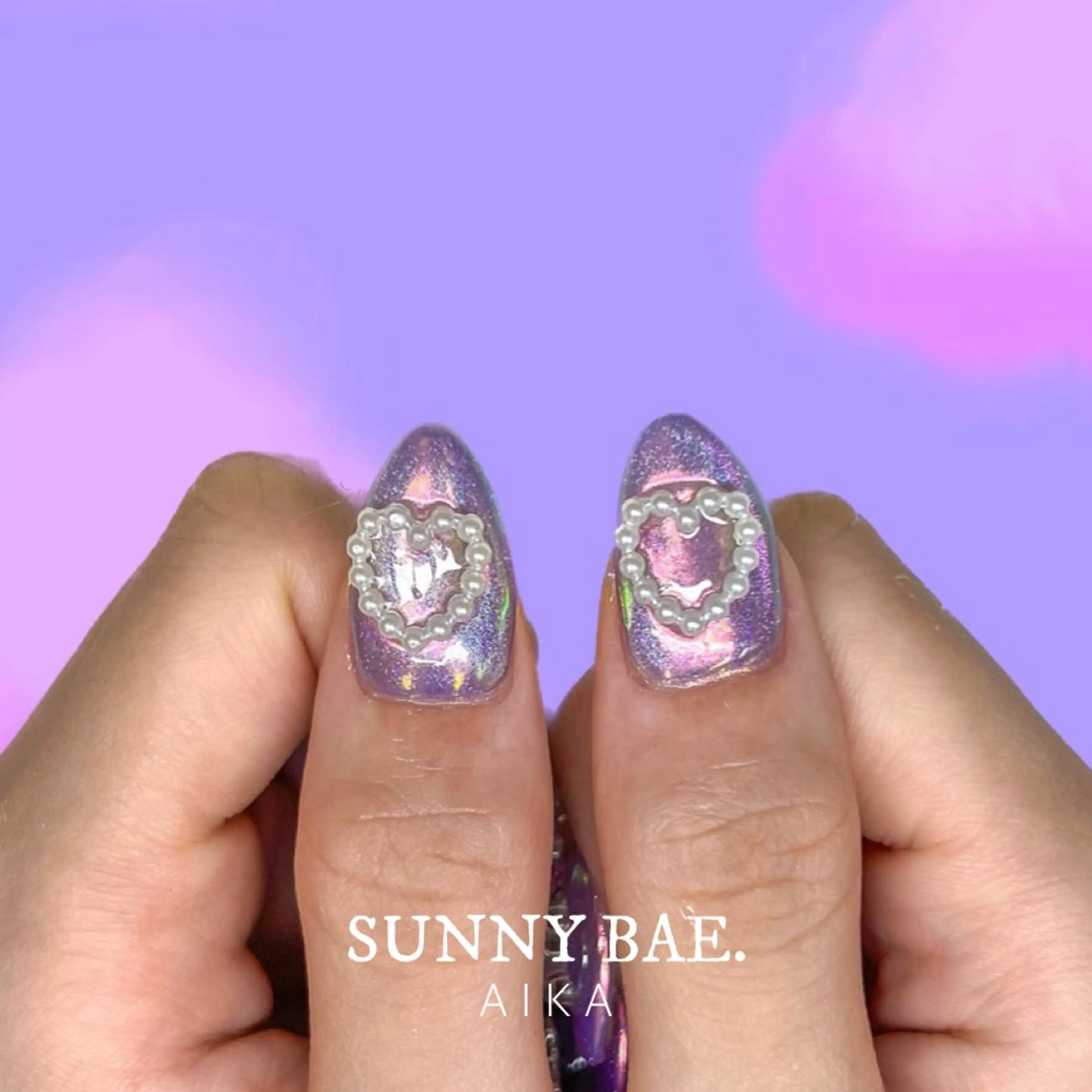 ネイル ジェルネイル キラキラネイル ロングネイル 持ち込み ワンカラーネイル Made By AIKAのネイルデザイン