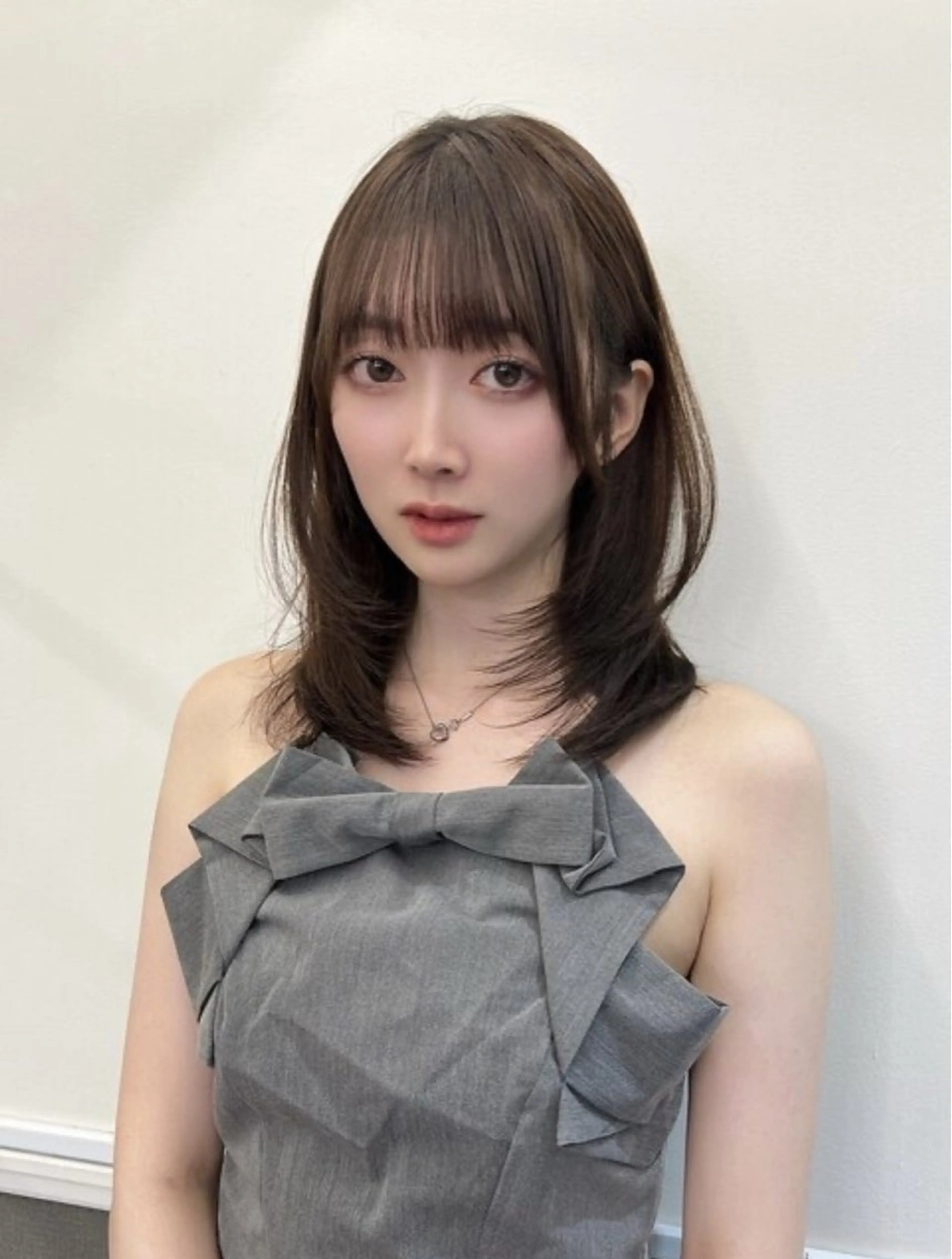 ミディアム ヘアカラー トリートメント mayu /韓国風/艶カラーのヘアスタイル