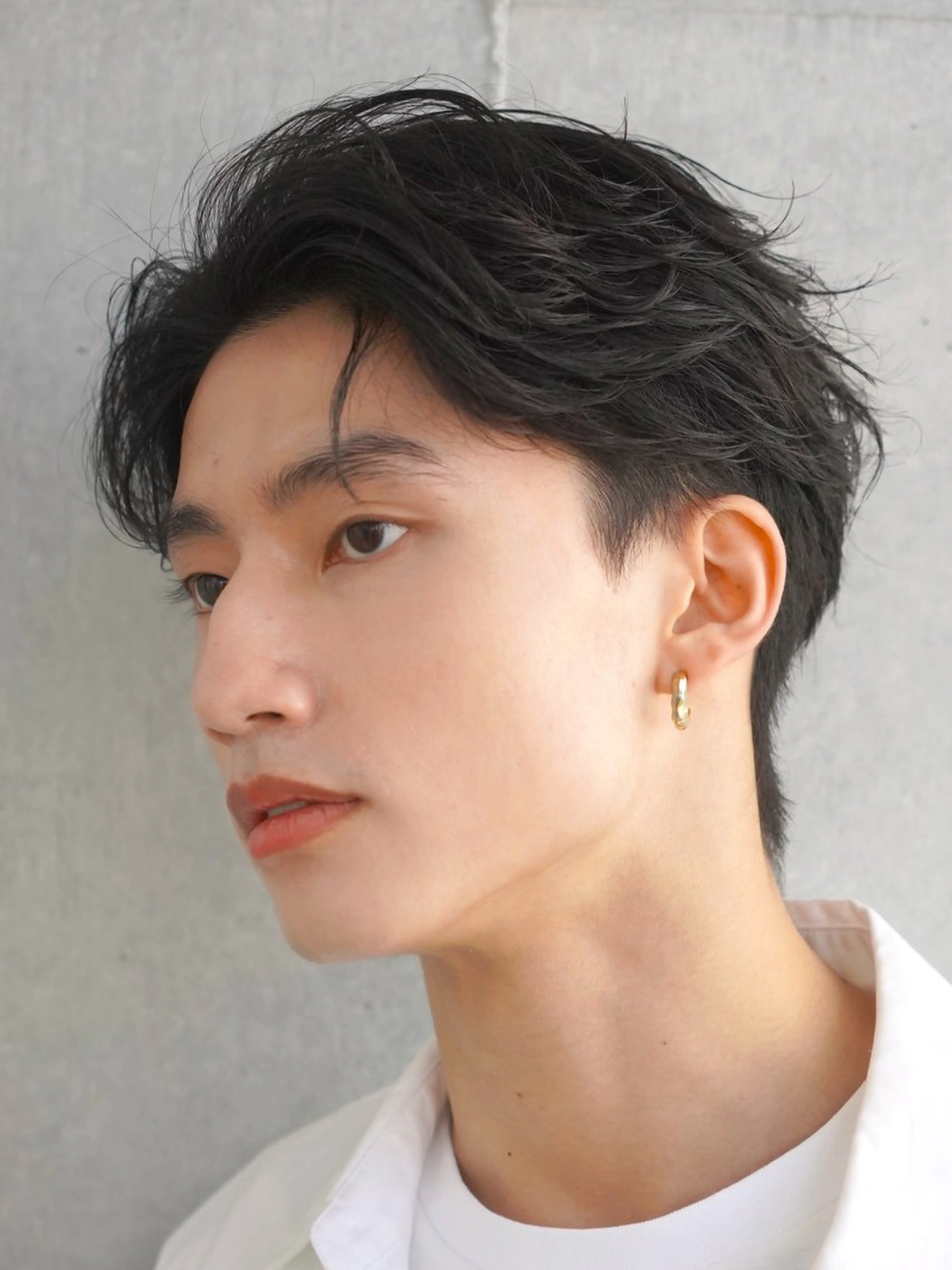 パーマ メンズ センターパート フェザーパーマ カルマパーマ メンズパーマ ニュアンスパーマ 原宿 無料カット fifth イノウエのヘアスタイル