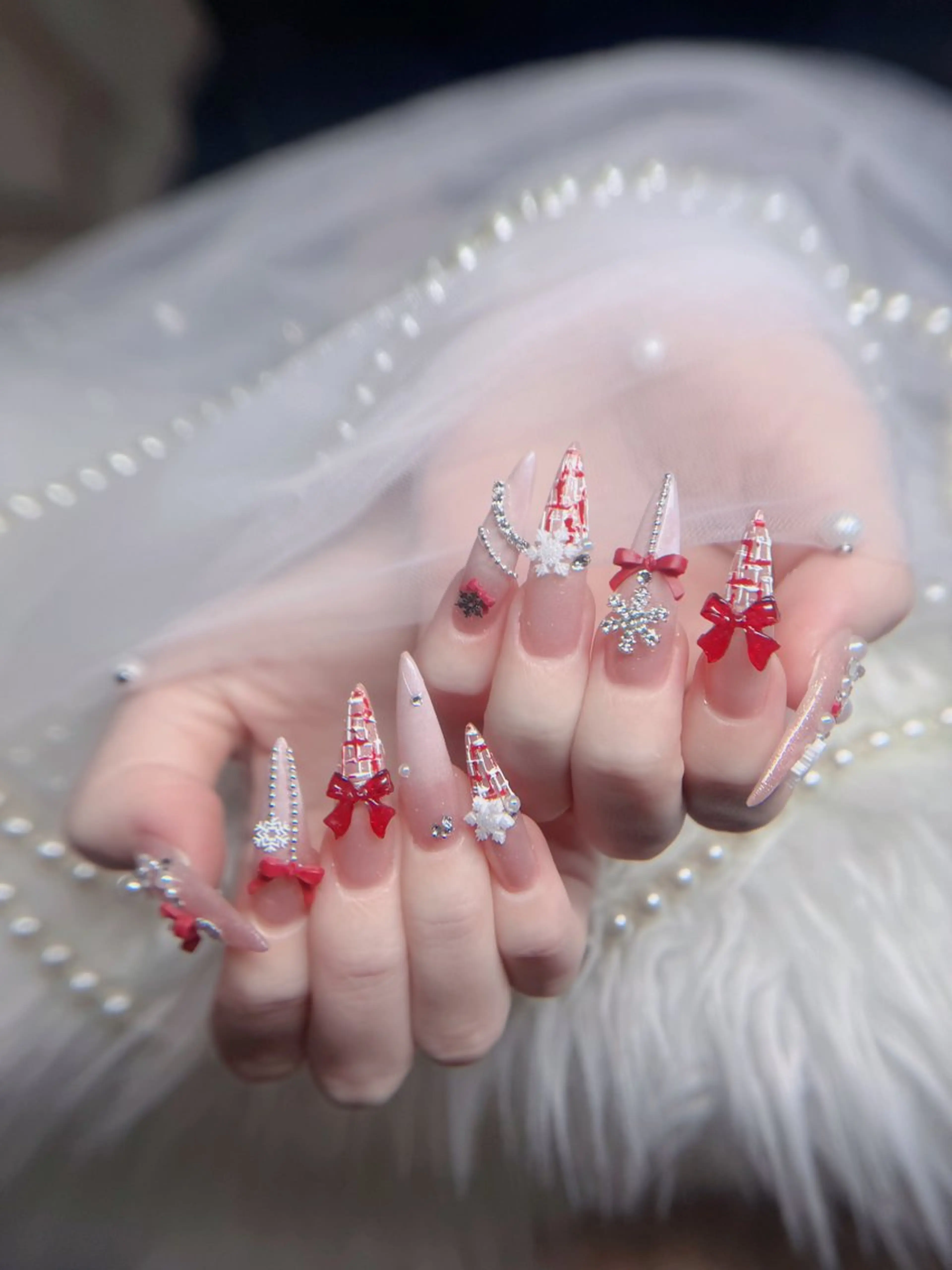 ネイル フレンチネイル ジェルネイル ハロウィン 韓国ネイル マグネットネイル Hbaby nailのネイルデザイン