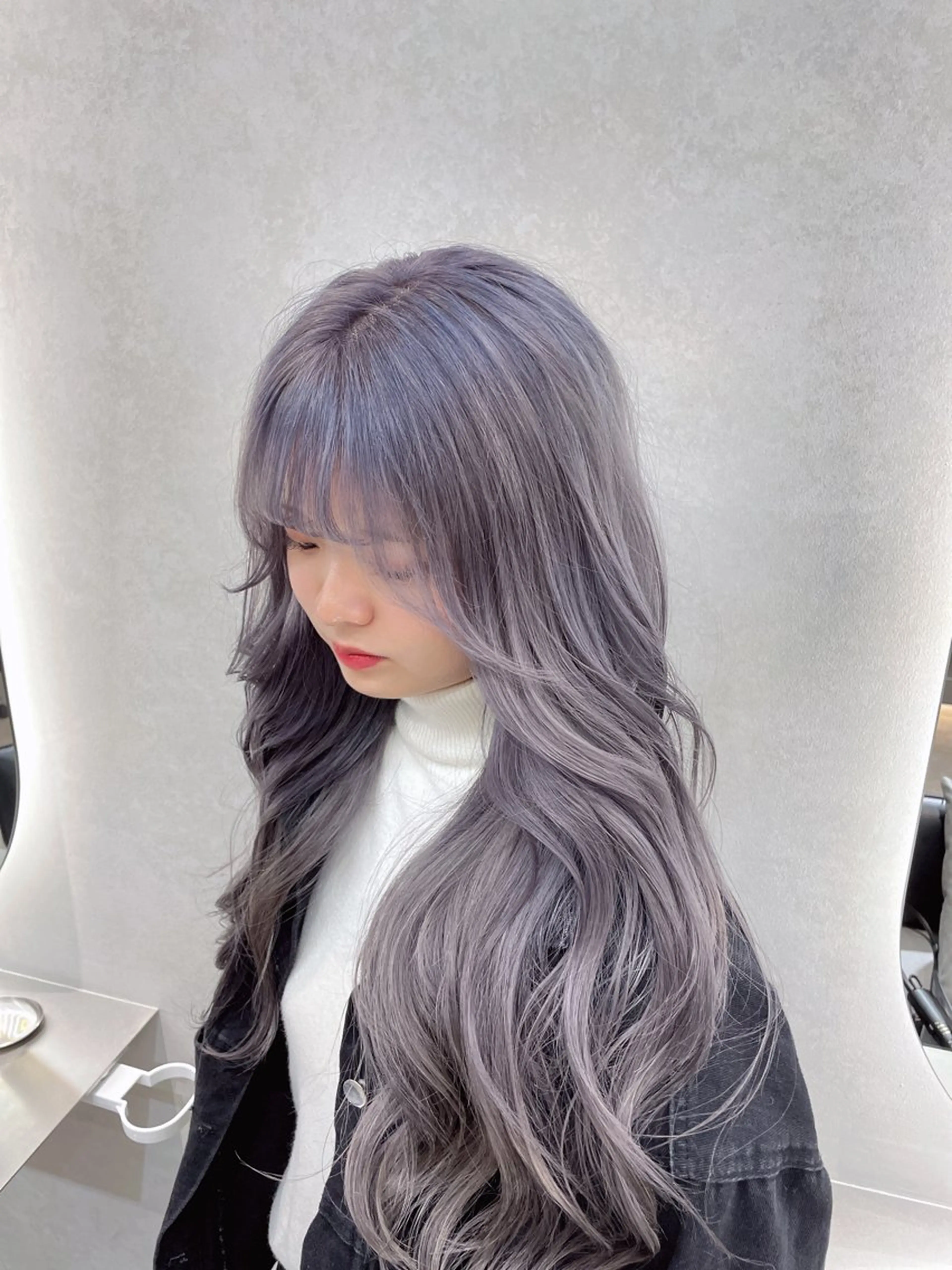 セミロング カラー ✨レイヤーカット 海外ヘア/原宿✨のヘアスタイル