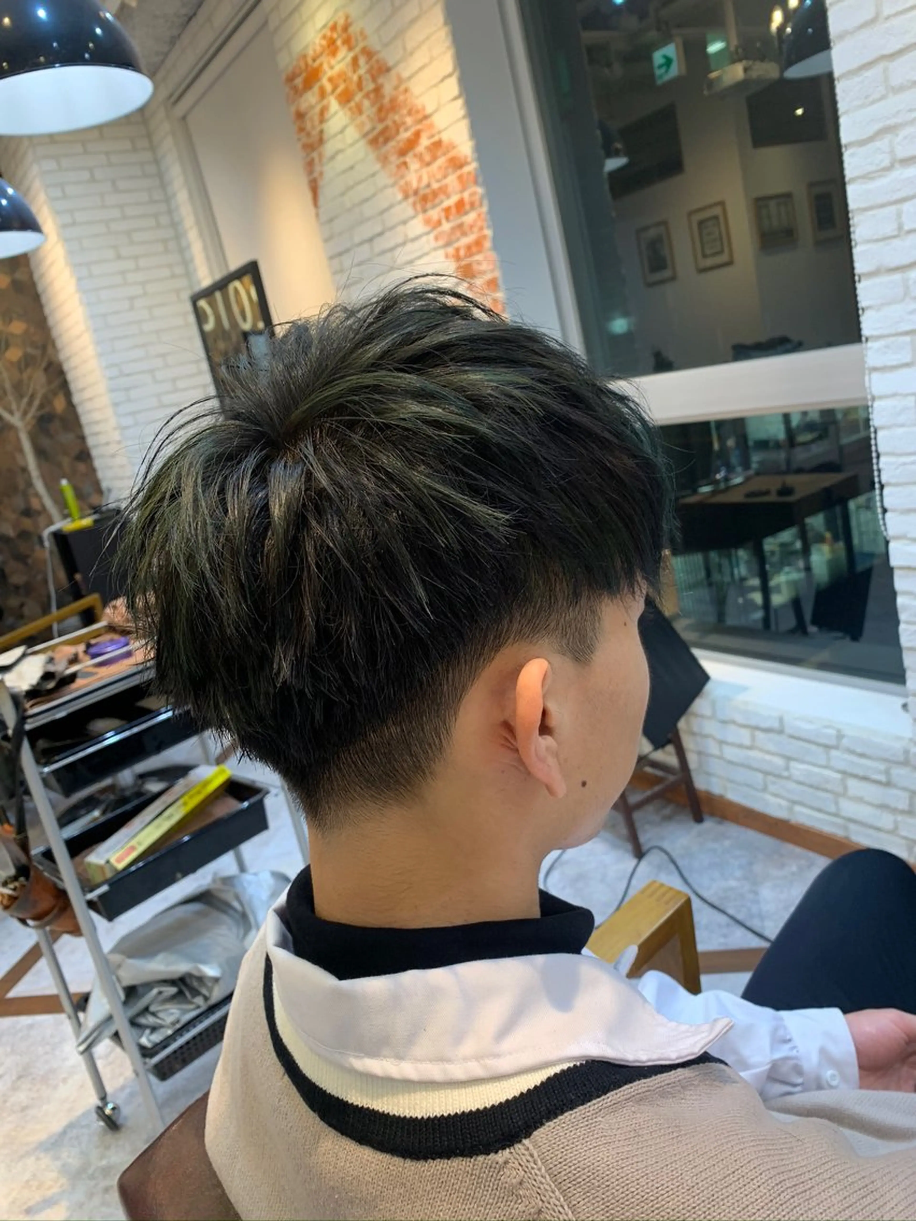 ショート カラー メンズ 刈り上げ グレージュ オリーブグレージュ オリーブグレー カット ヘアカラー トリートメント 髪質改善/白髪ぼかし KENTAのヘアスタイル