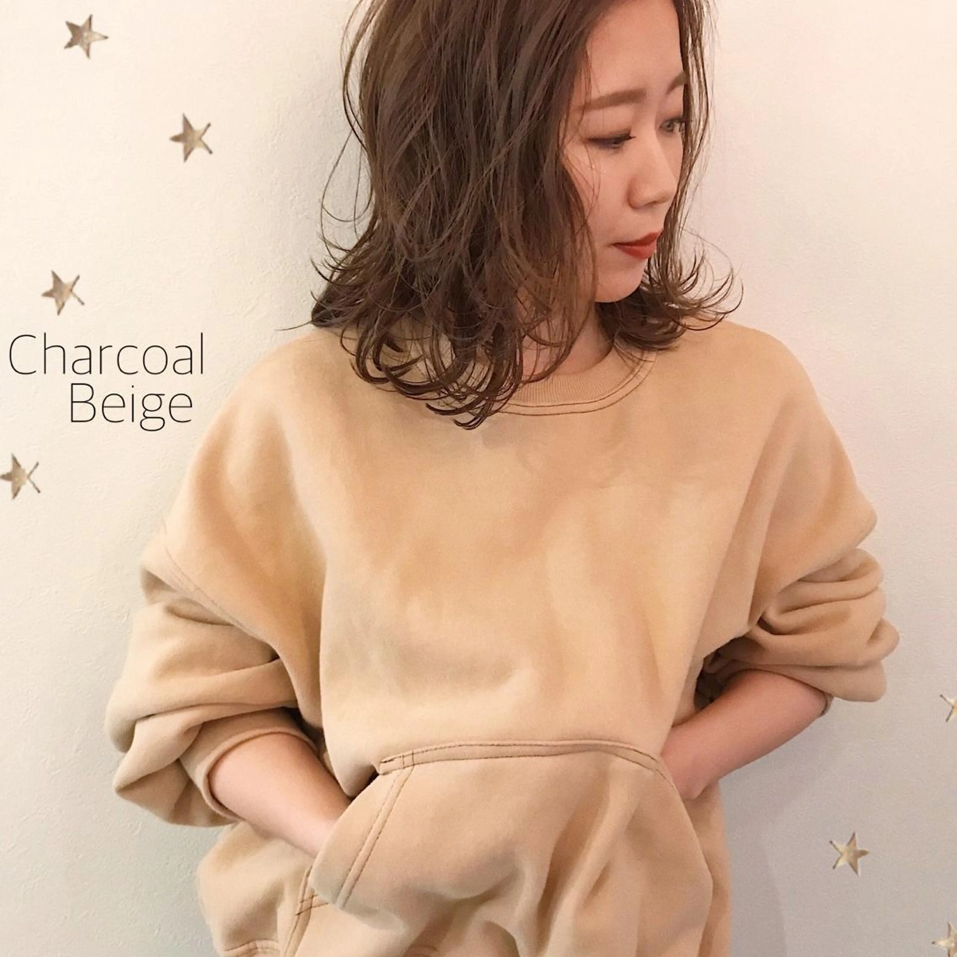 ミディアム カラー 市川 千夏のヘアスタイル