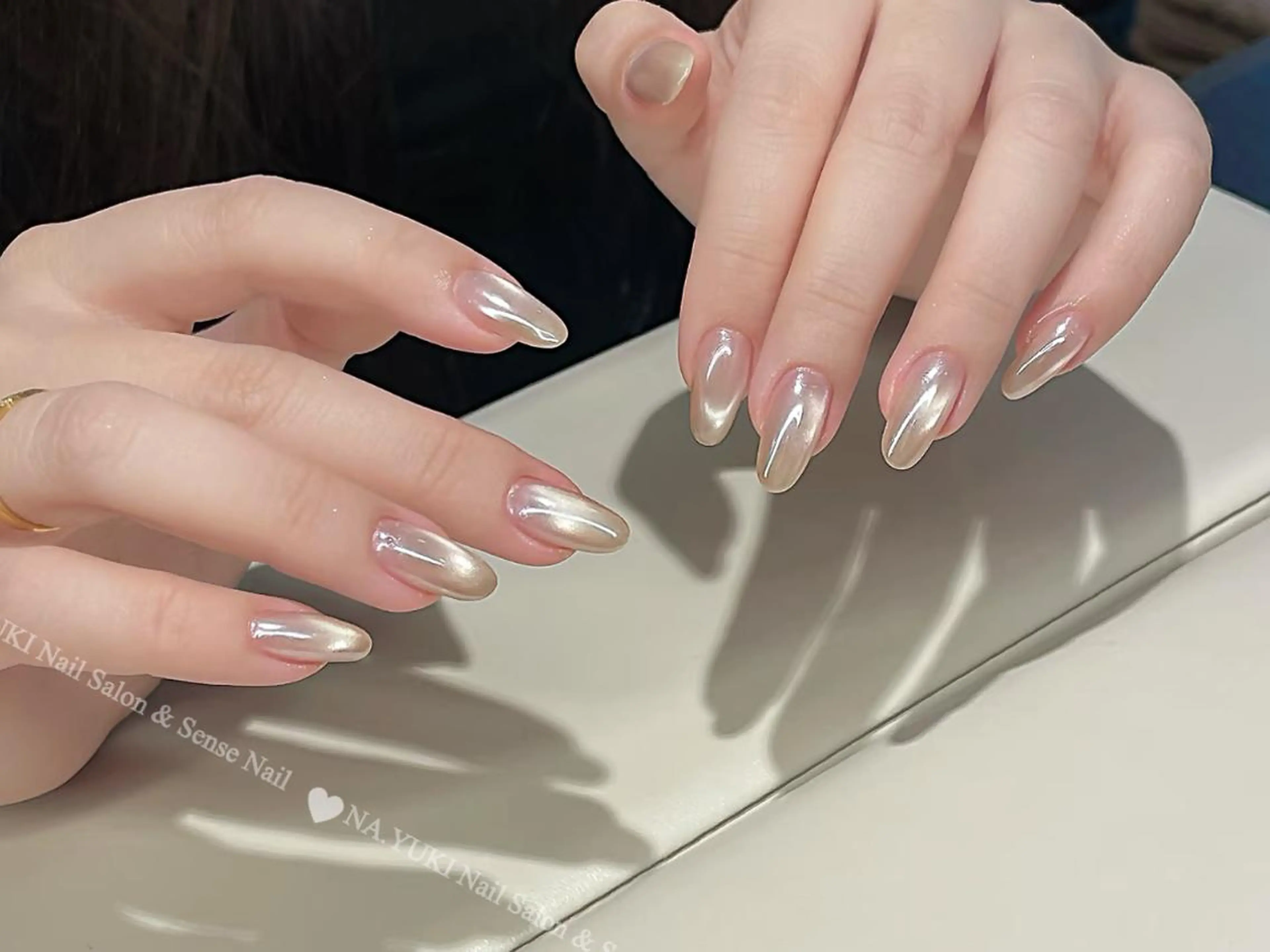 ネイル ジェルネイル マグネットネイル ミディアムネイル ワンカラーネイル シンプルネイル ハンドネイル 💗NA.YUKI NAIL💗のネイルデザイン