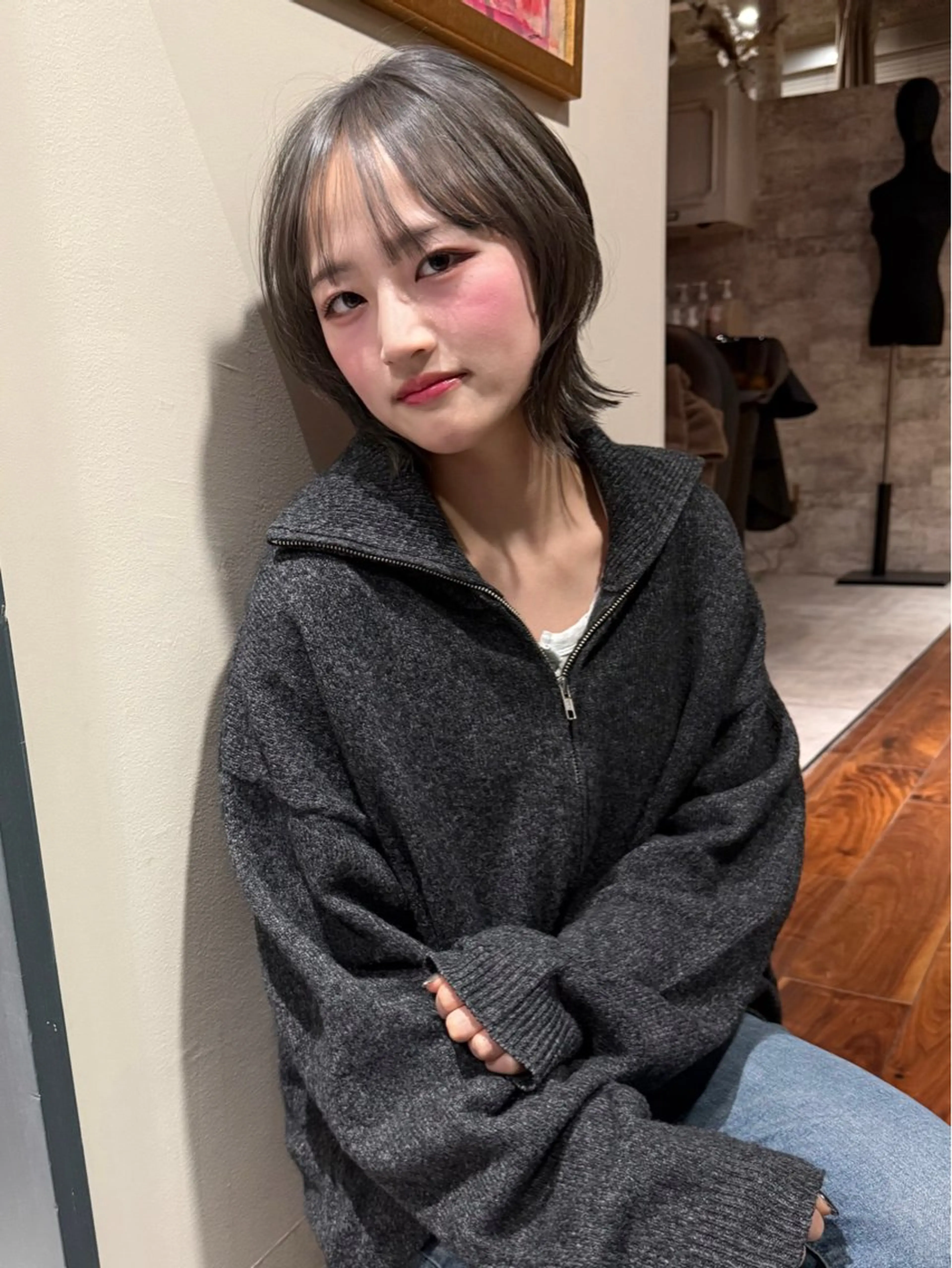 ミディアム カラー カット ヘアカラー トリートメント mai / linoah˚✧のヘアスタイル