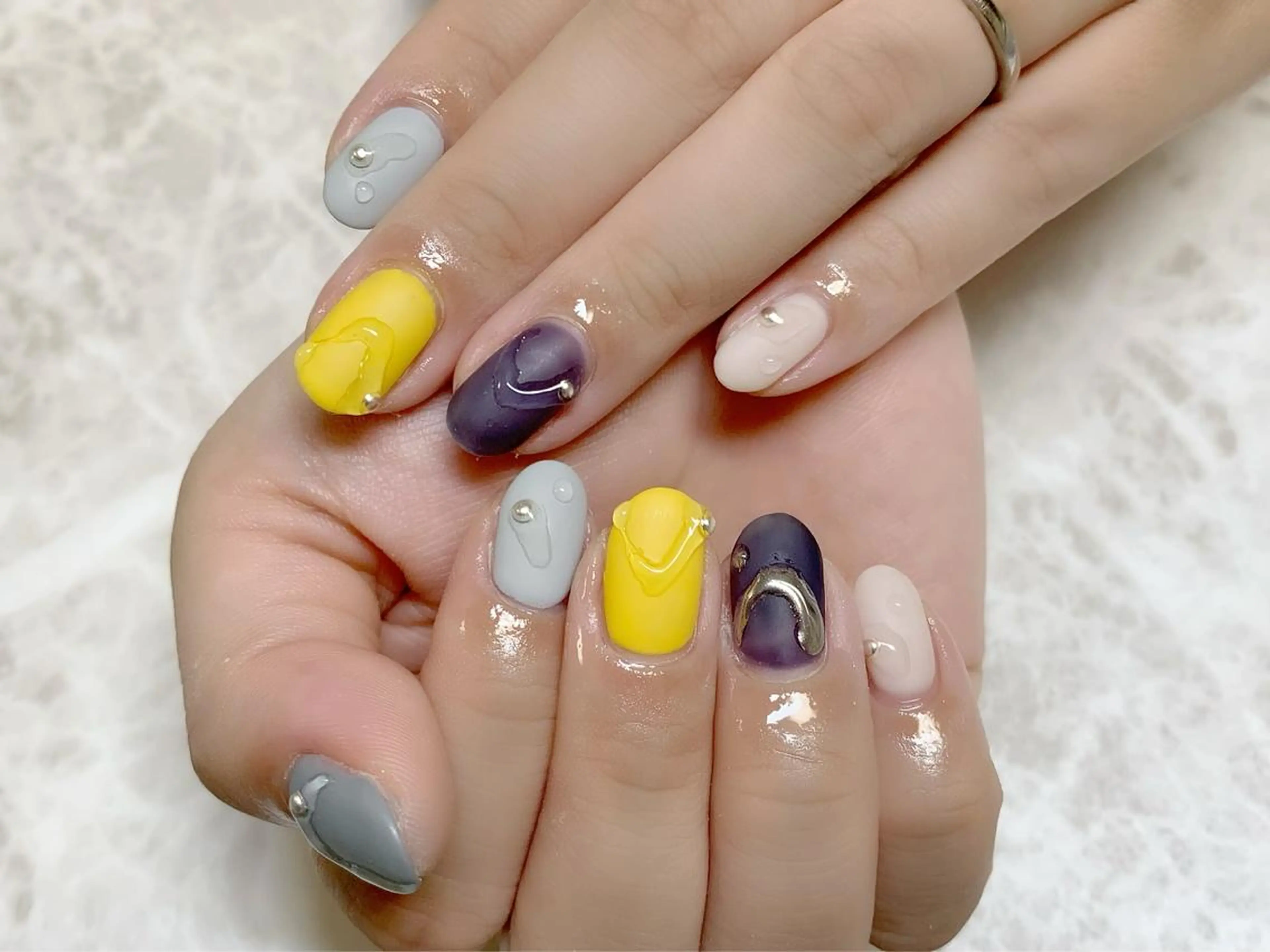 ネイル マットネイル ハンドネイル Viva Joieのネイルデザイン