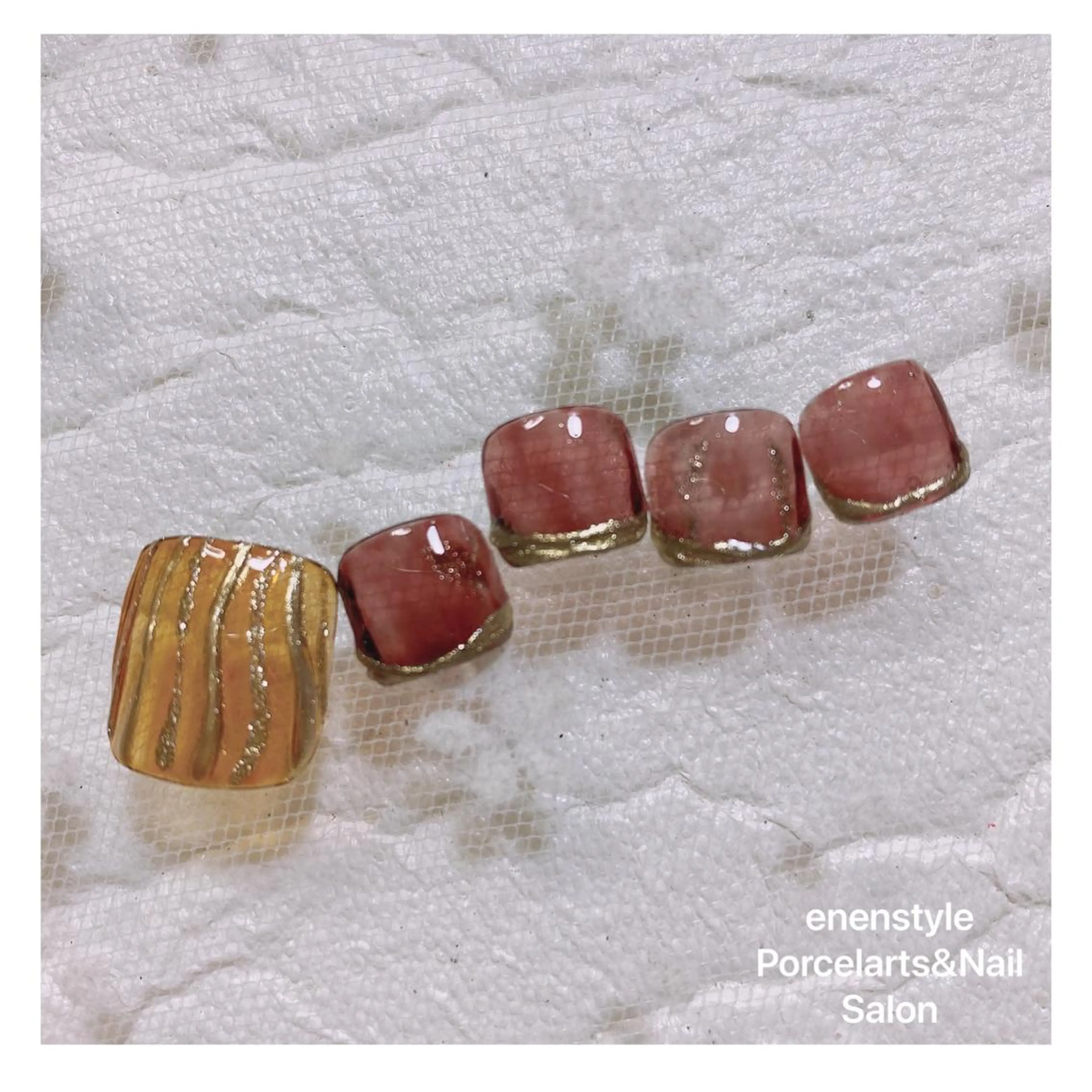 ショート ネイル ハンドネイル フットネイル 👑enen style👑のネイルデザイン