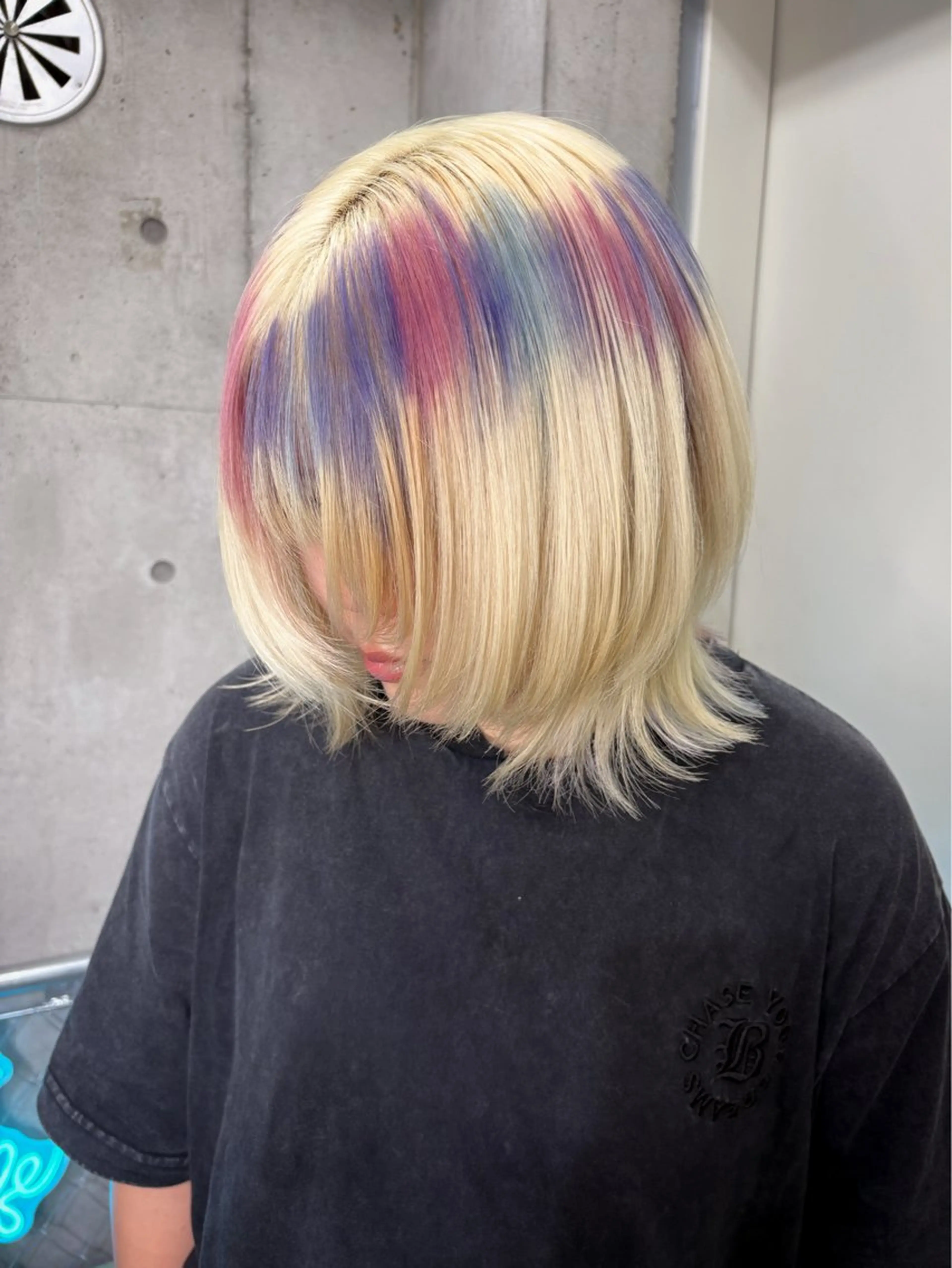 ミディアム ヘアカラー ハイトーン/ブリーチ /ウルフ⛓️MAKIのヘアスタイル