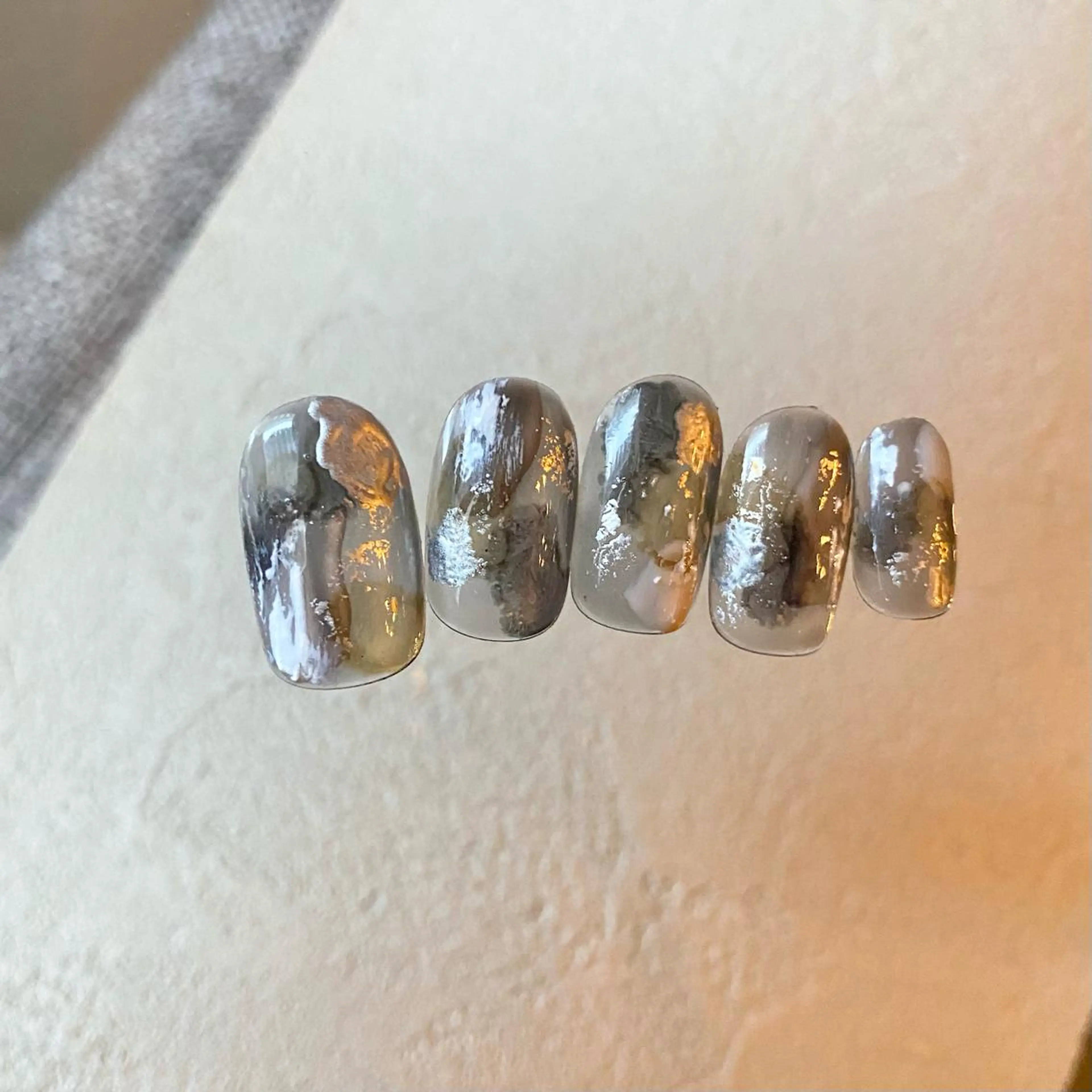 ネイル アートネイル フットネイル ニュアンスネイル 冬ネイル 山田 貴子のネイルデザイン