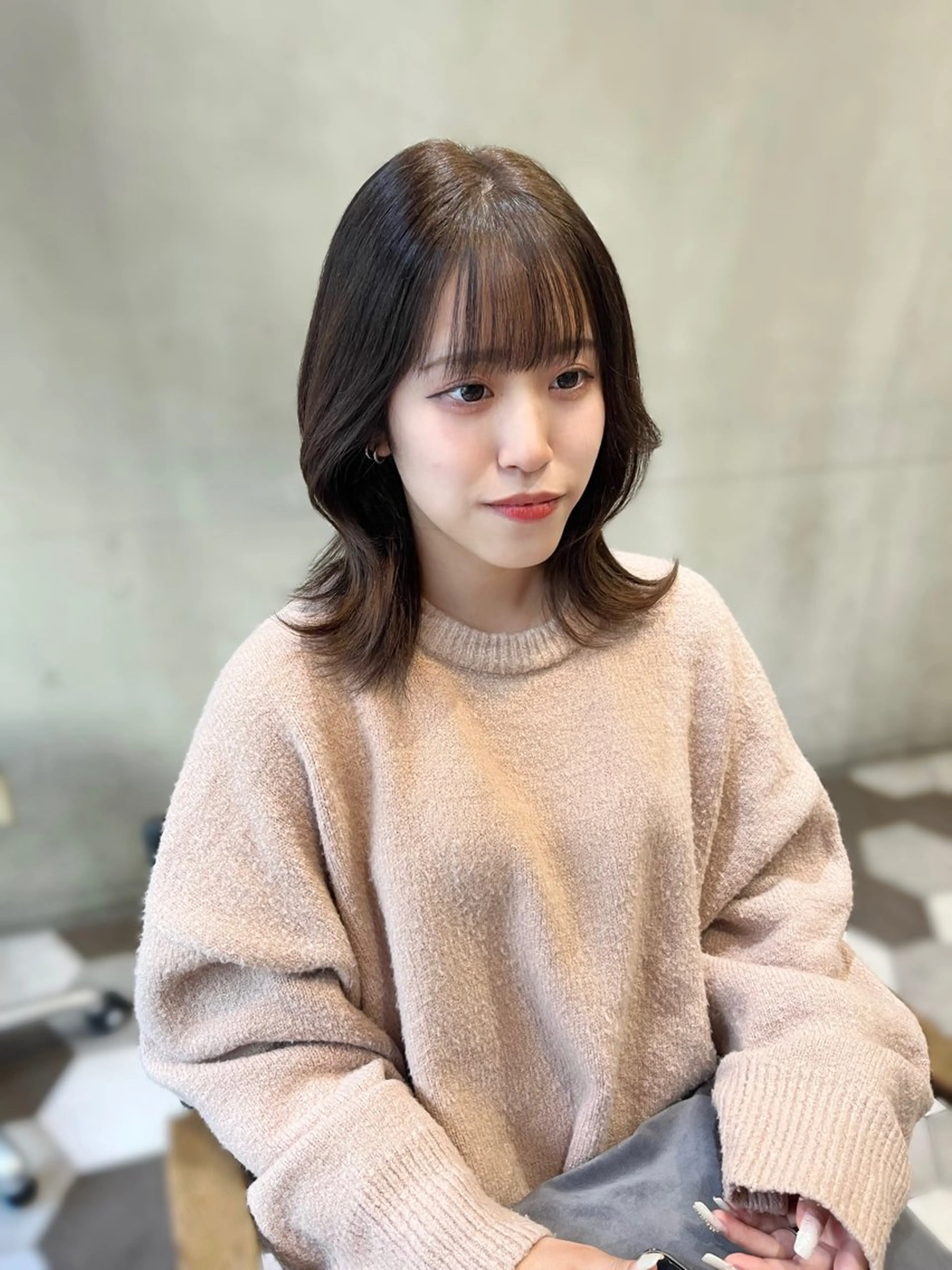 カラー ヘアアレンジ 似合わせ顔まわり カット💛森尾真由美のヘアスタイル