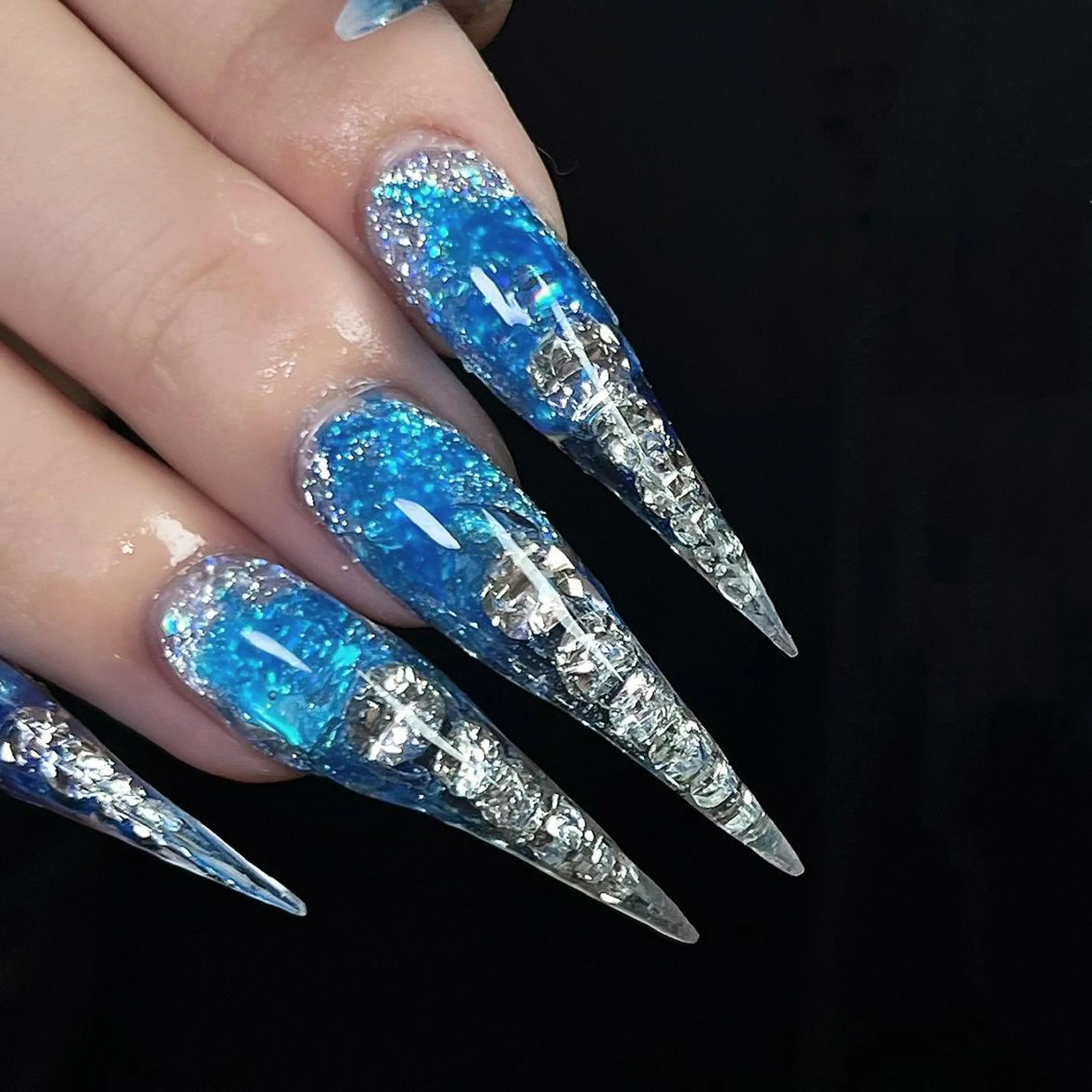 【新規スカルプオフ半額】チップ長さ出し✨ネコ爪ワンカラー🐱SNS話題デザイン🎀✨の写真