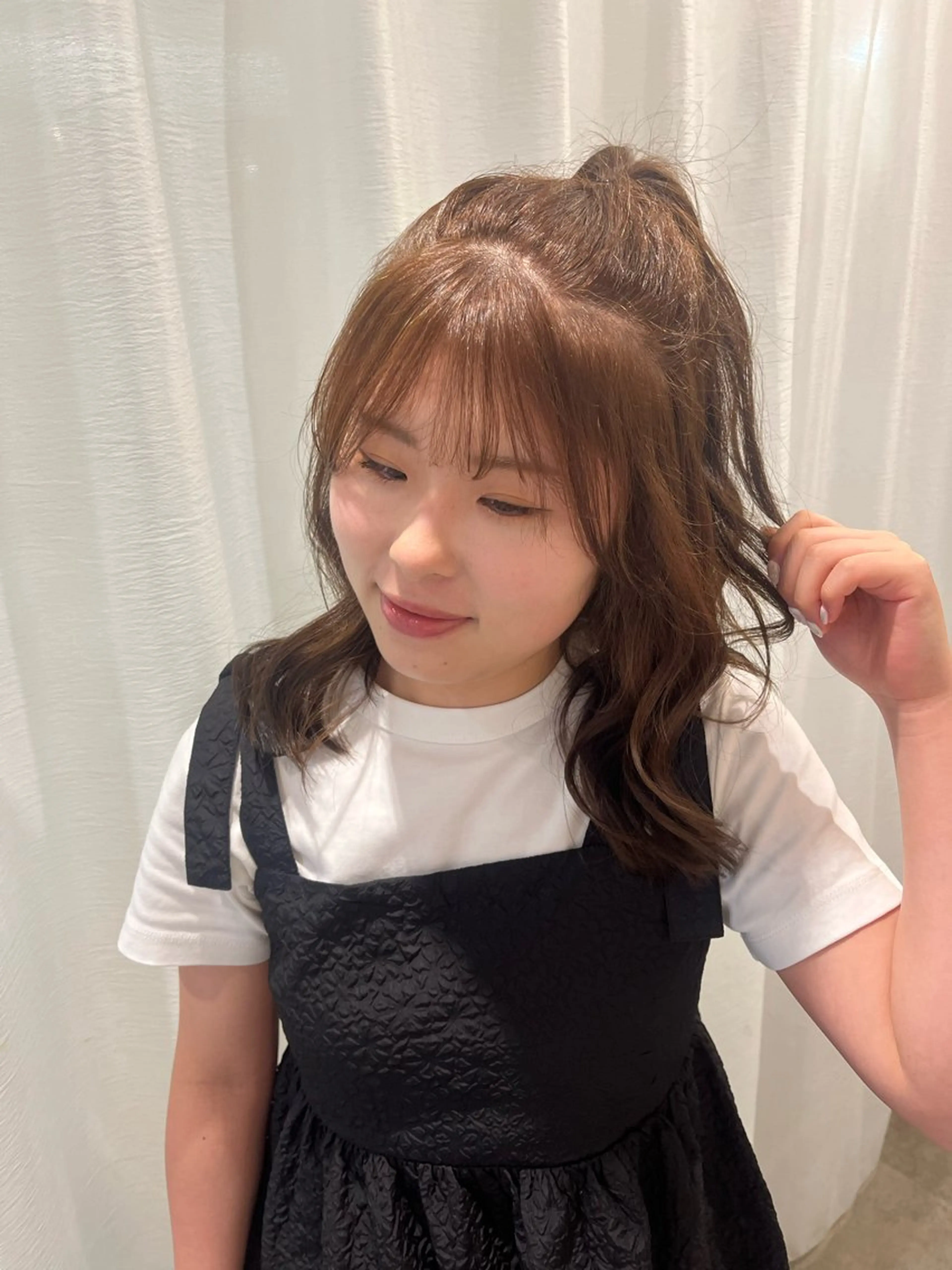 ロング レイヤーカット いまい ちひろのヘアスタイル
