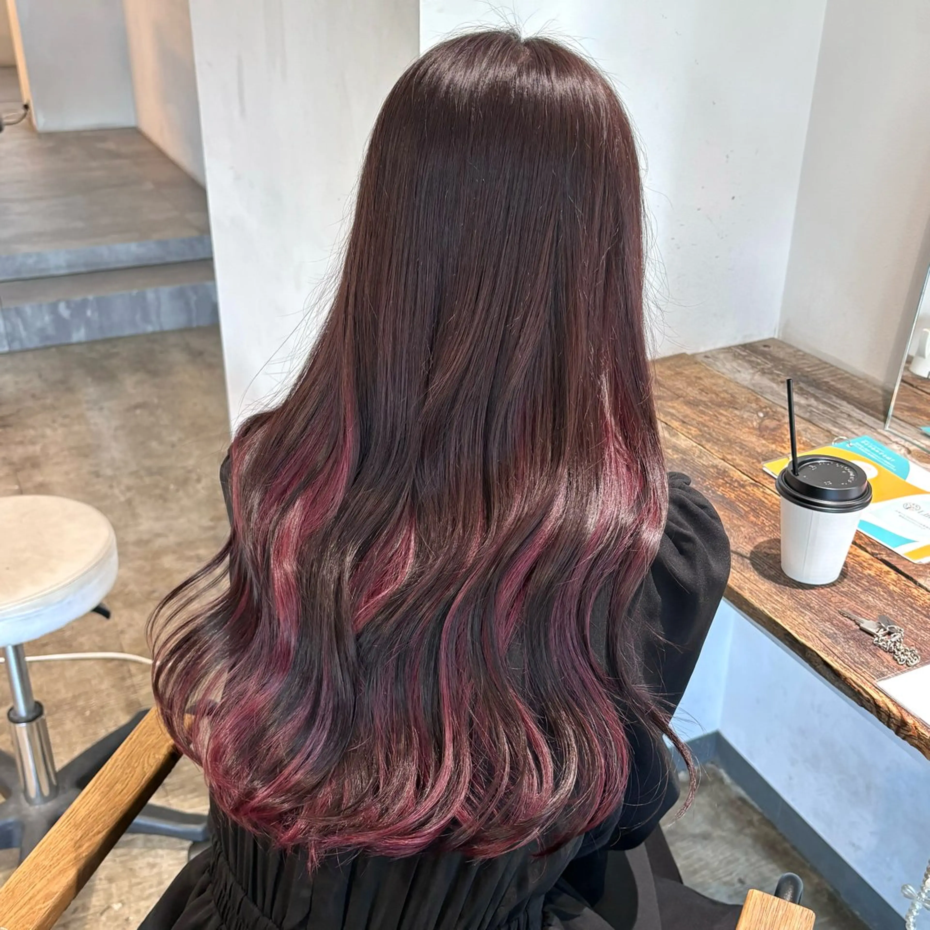 ミディアム カラー 💫miyu💫デザ インカラー/アレンジのヘアスタイル