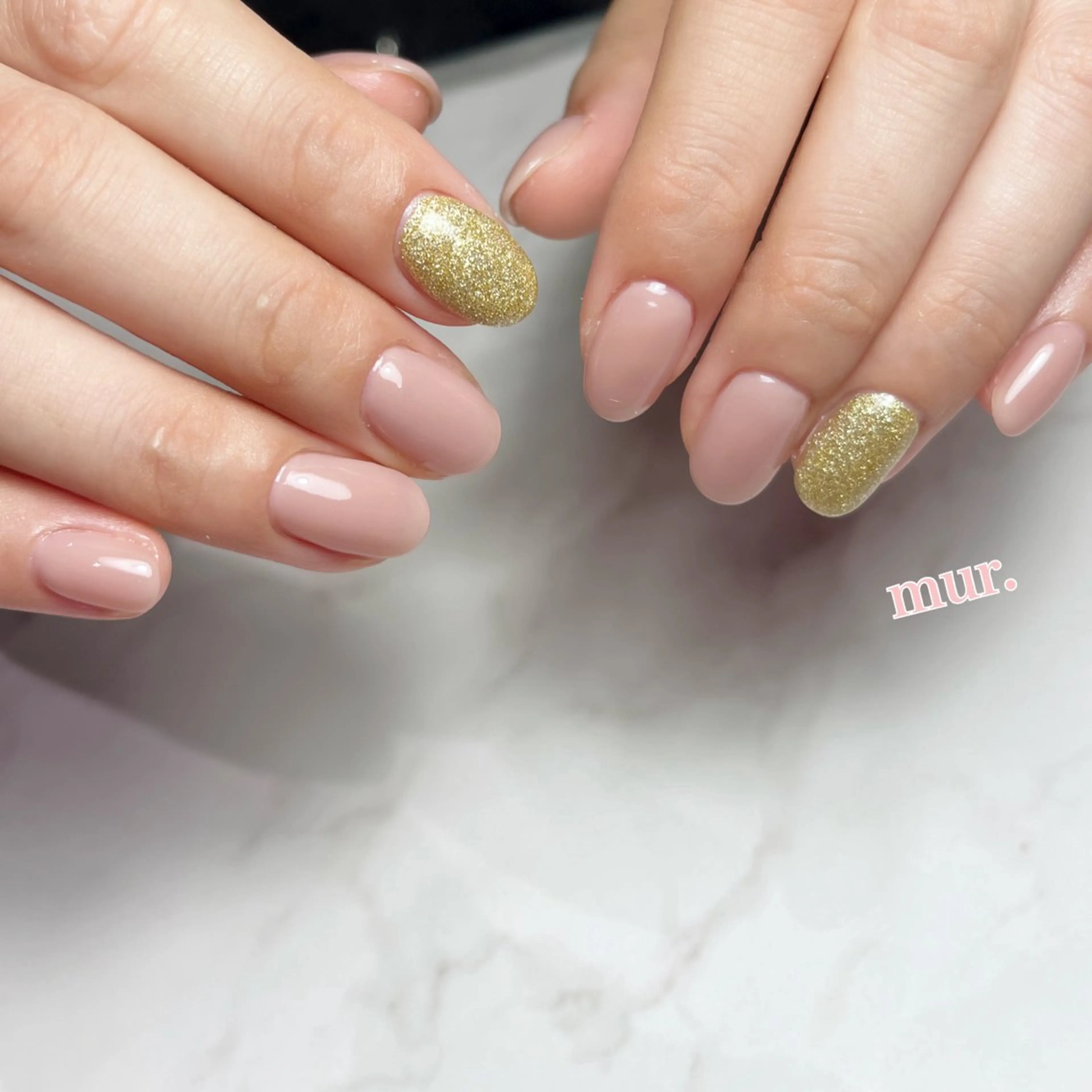ネイル ラメ(グリッター) ワンカラーネイル nailsalon mur.のネイルデザイン
