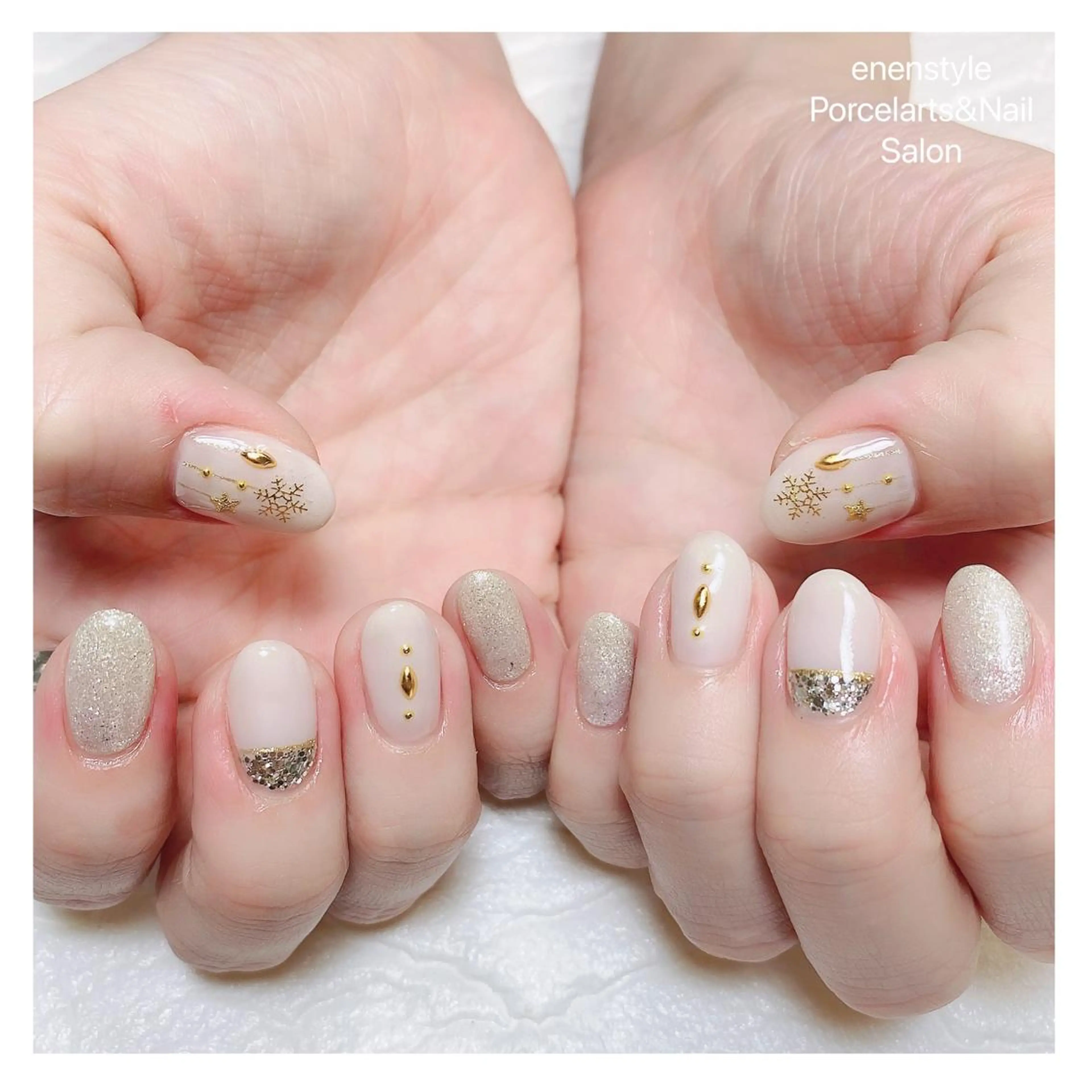 ミディアム ネイル ハンドネイル 👑enen style👑のネイルデザイン