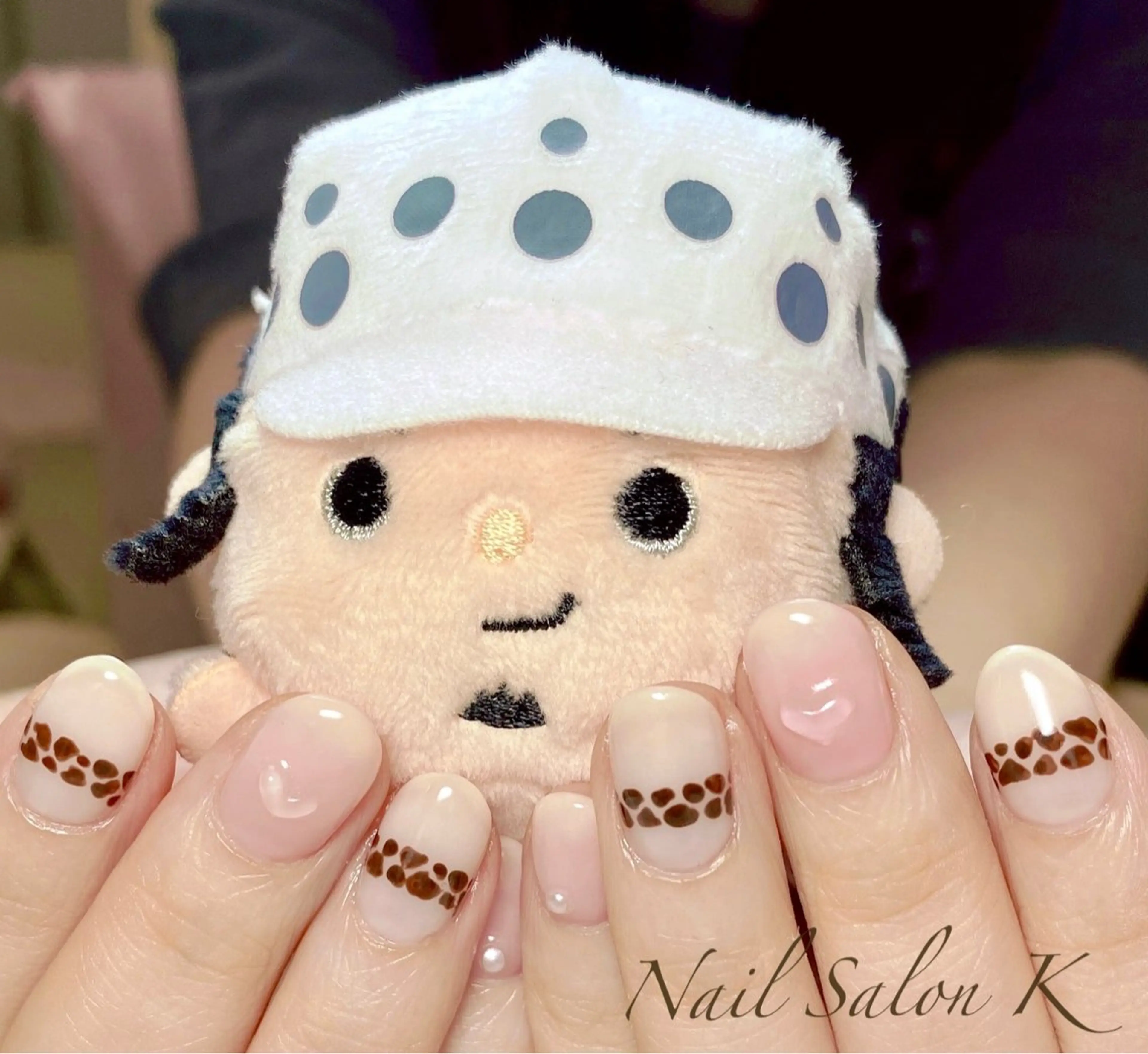 ネイル アニマル柄 ハート 持ち込み ハンドネイル Nail Salon K 🧸美爪育成のネイルデザイン