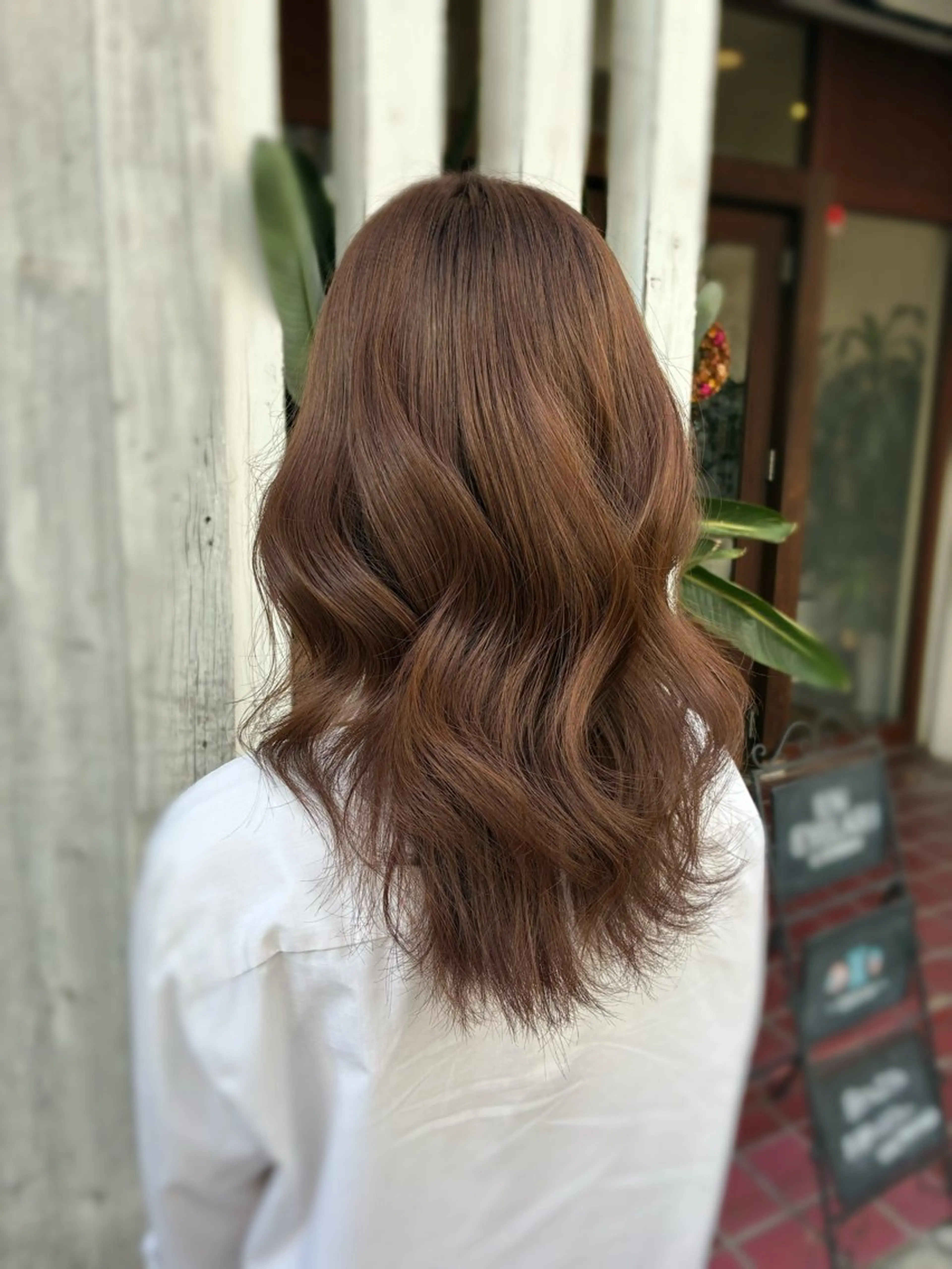 セミロング カラー ブラウンカラー ココアブラウン 梅原 姫🍬🐰のヘアスタイル