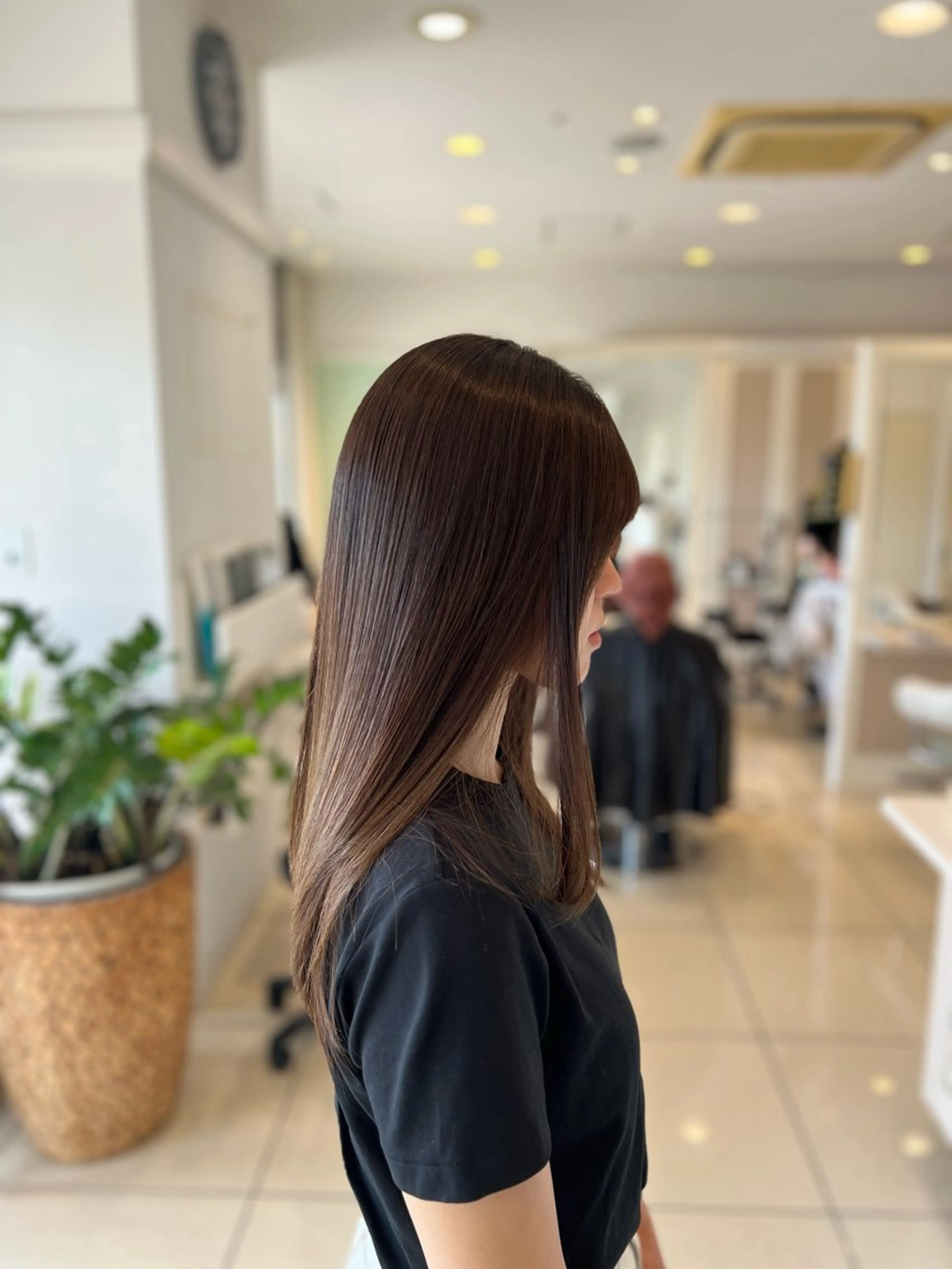 ロング カット 縮毛矯正 金子 直樹のヘアスタイル