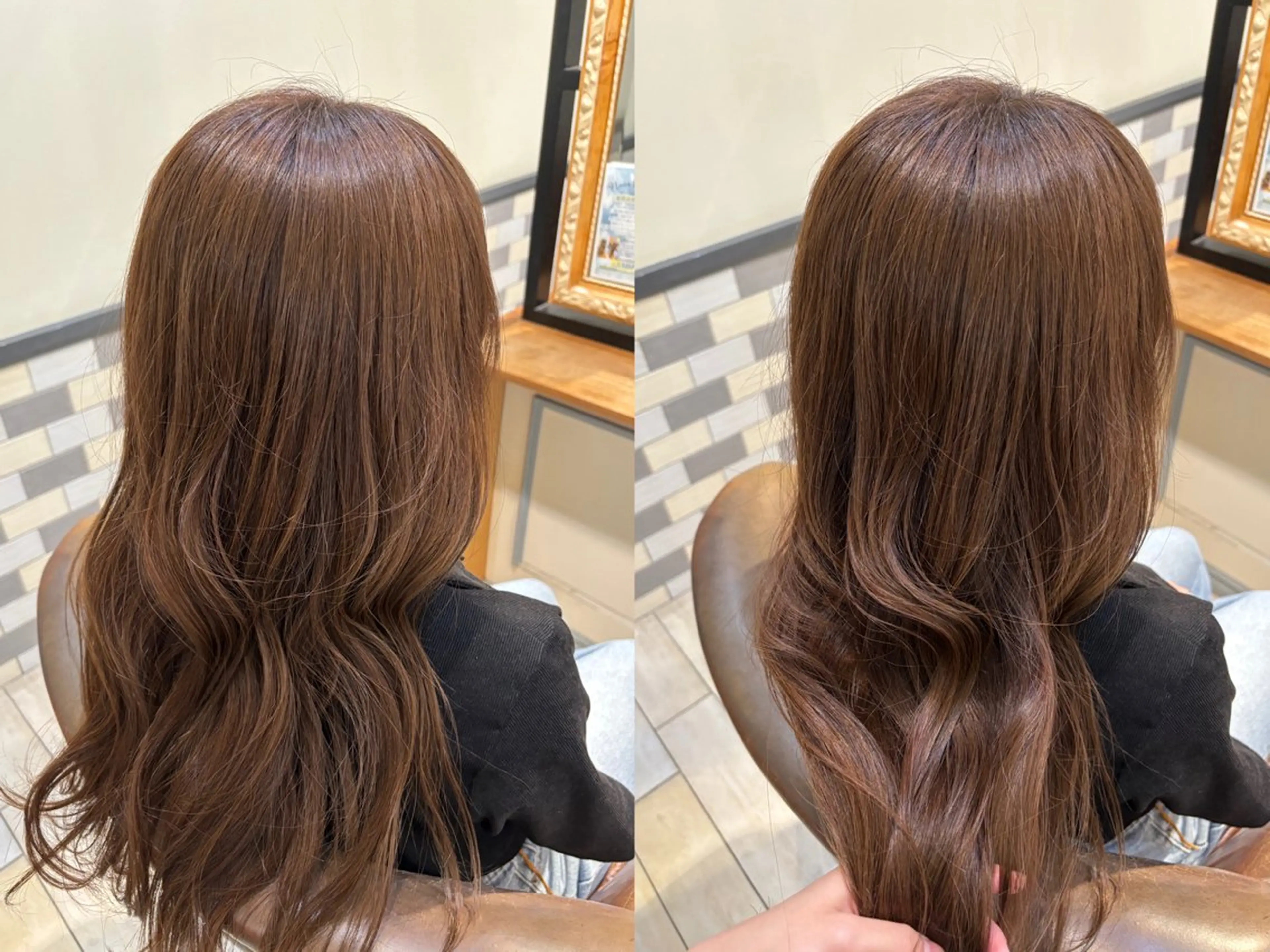 ロング カラー ブラウンカラー カット ヘアカラー トリートメント 古屋 澪　艶髪カラー✨のヘアスタイル