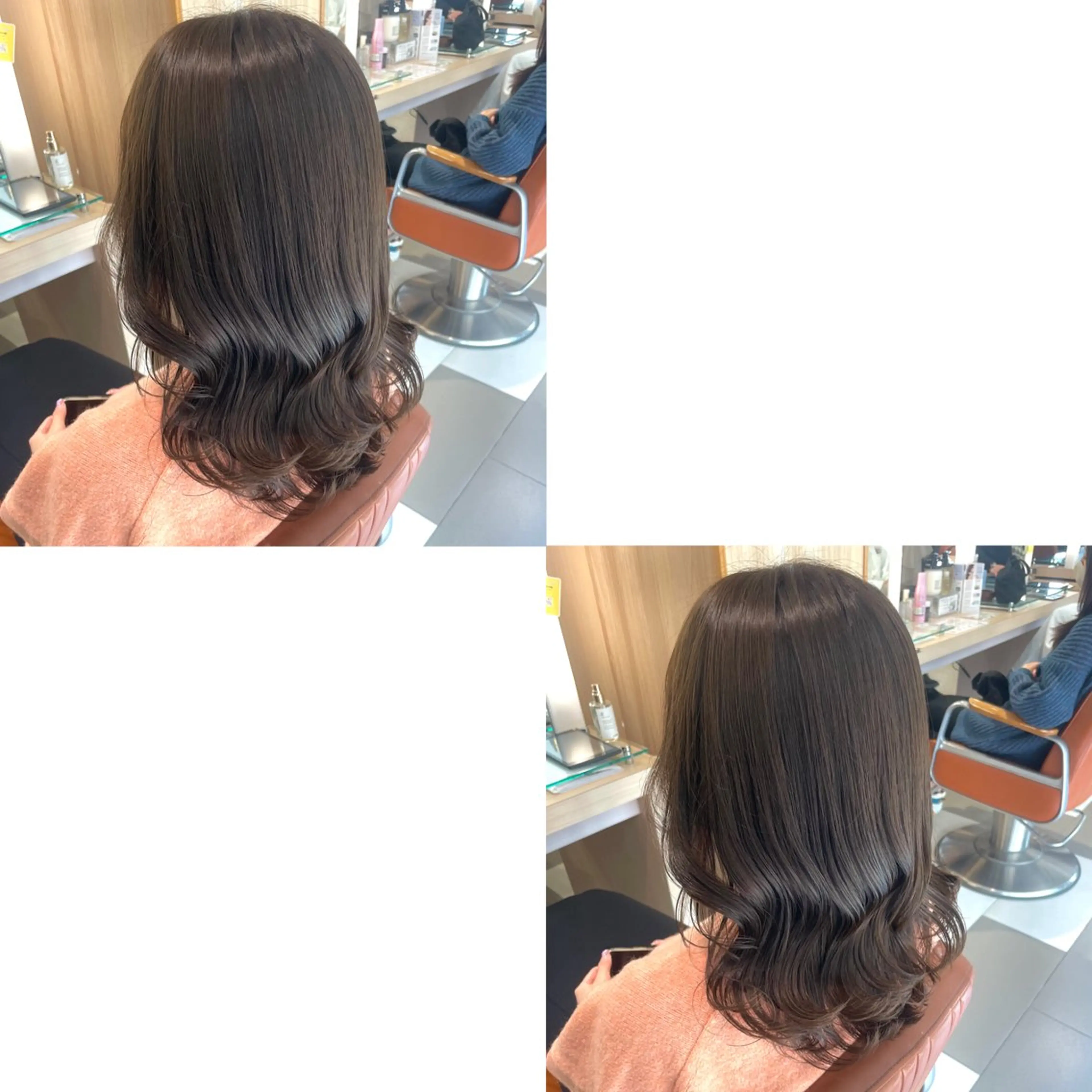 ミディアム カラー ヘアカラー トリートメント 青沼夏未/オリーブ/ 寒色カラーのヘアスタイル