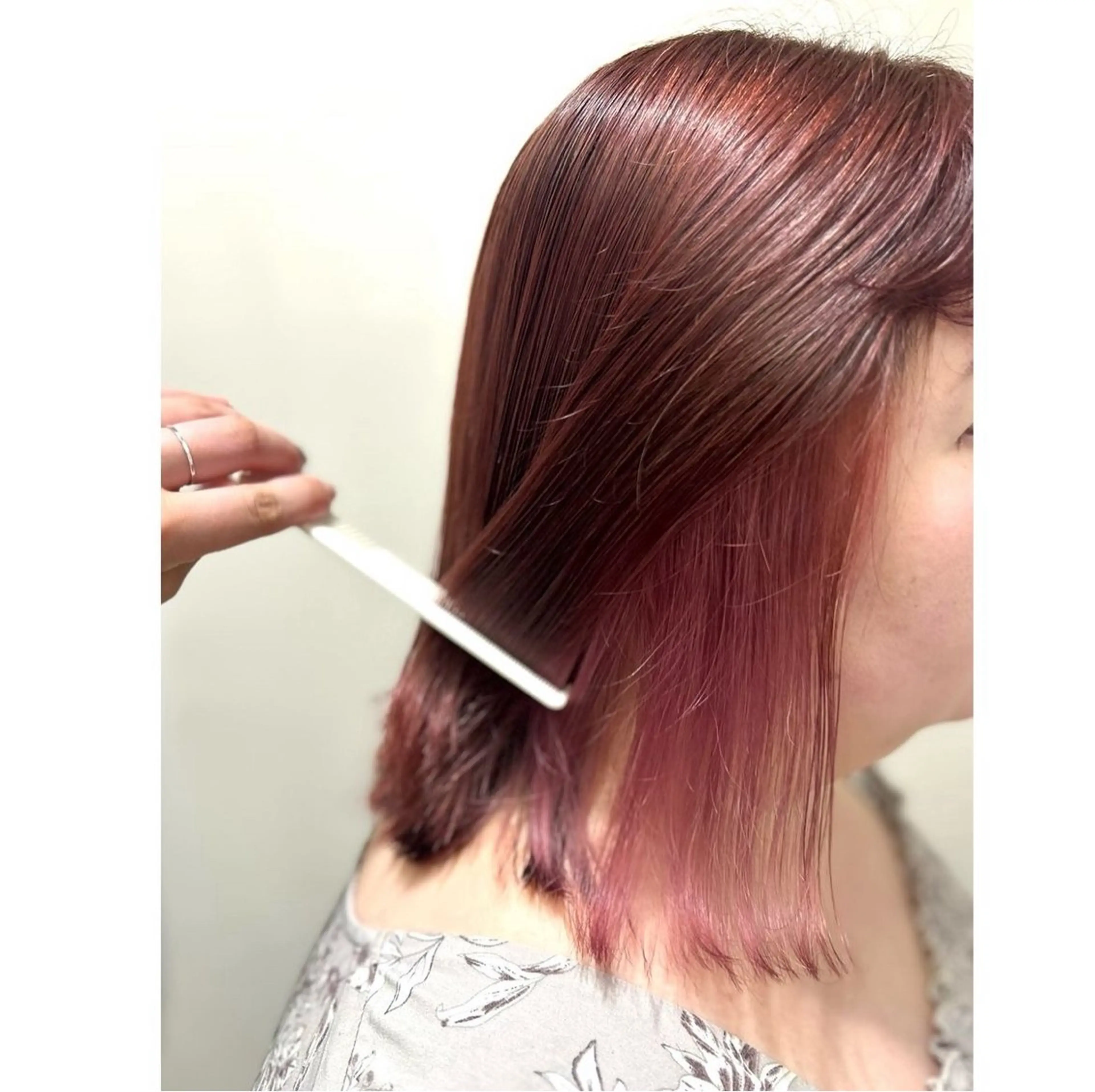 ミディアム カラー ヘアアレンジ 梅田美容室 高山アヤのヘアスタイル