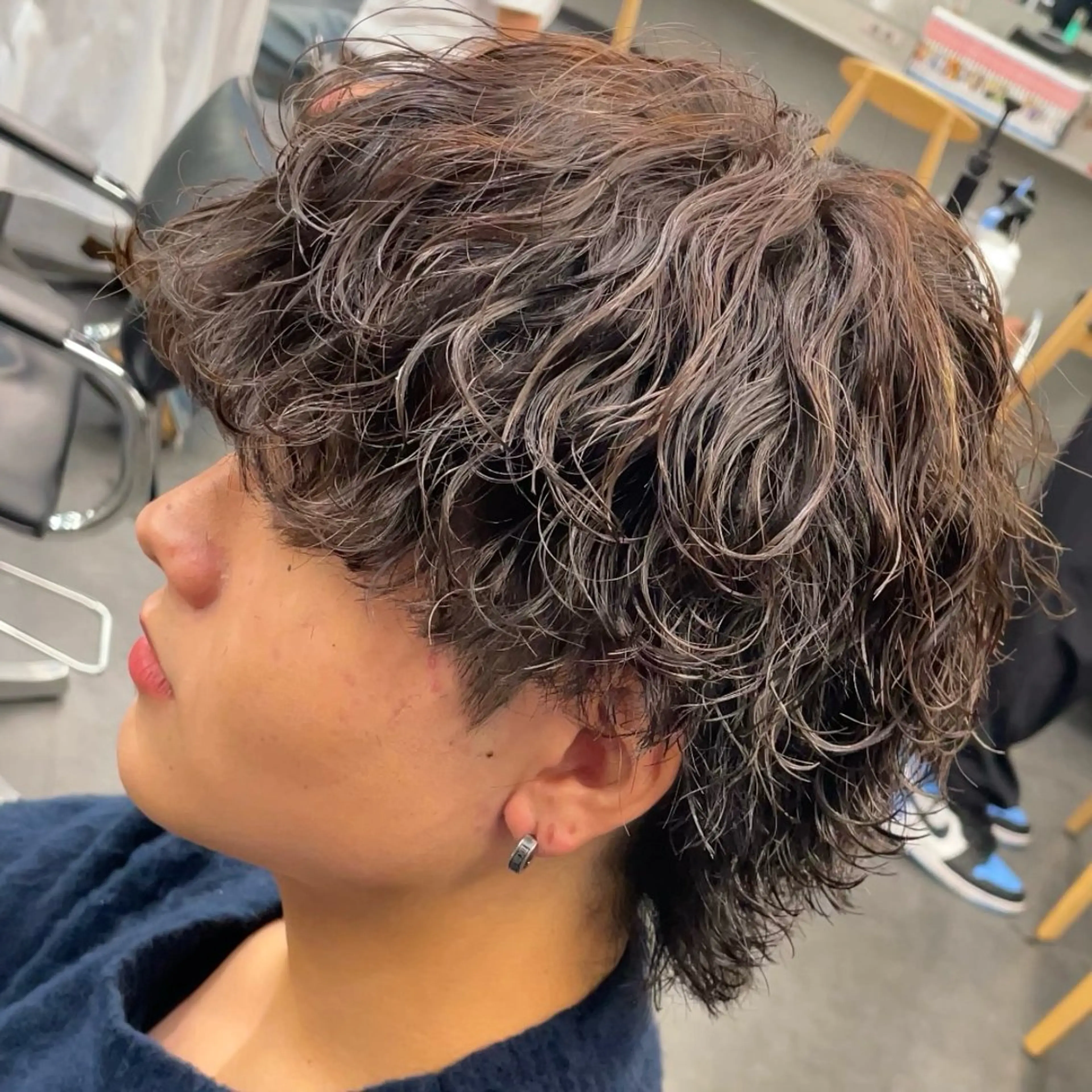 ミディアム パーマ ヘアアレンジ メンズ fifth 石川 凪のヘアスタイル