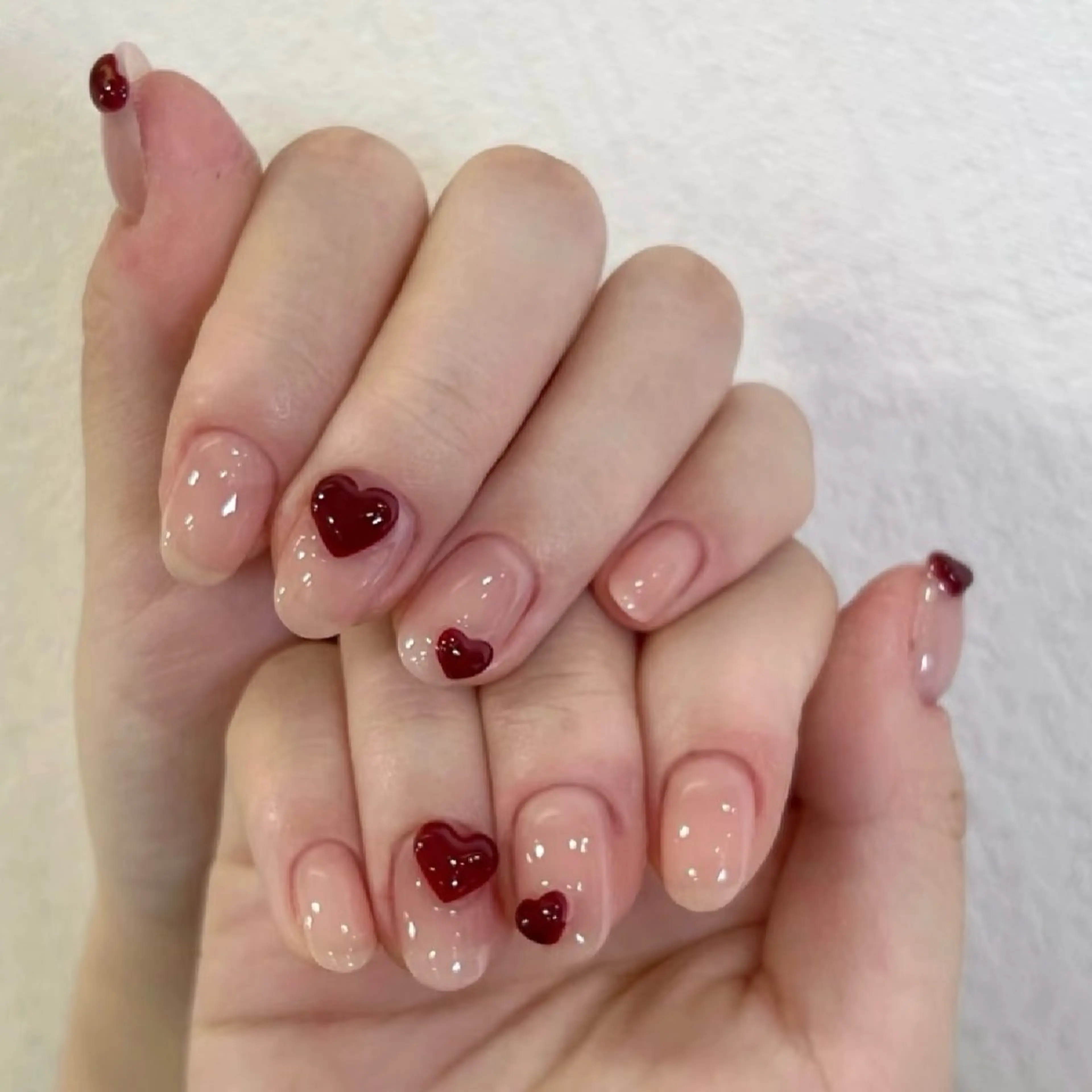 自爪オフケア込み🌸🌸持ち込みデザイン6本(時間内パーツシールつけ放題）の写真