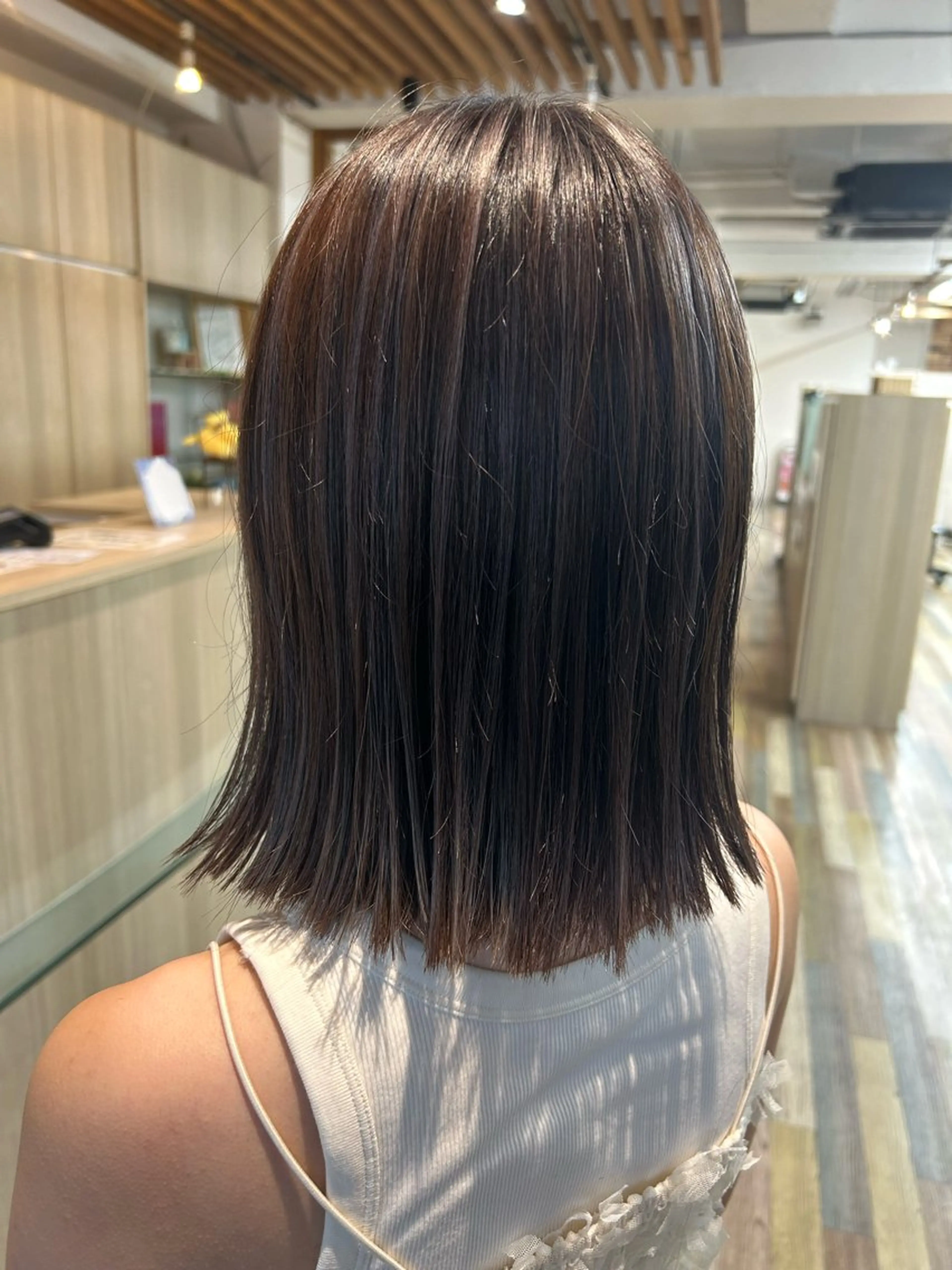 ショート 志賀 輝/ハイライト /縮毛矯正/髪質改善のヘアスタイル