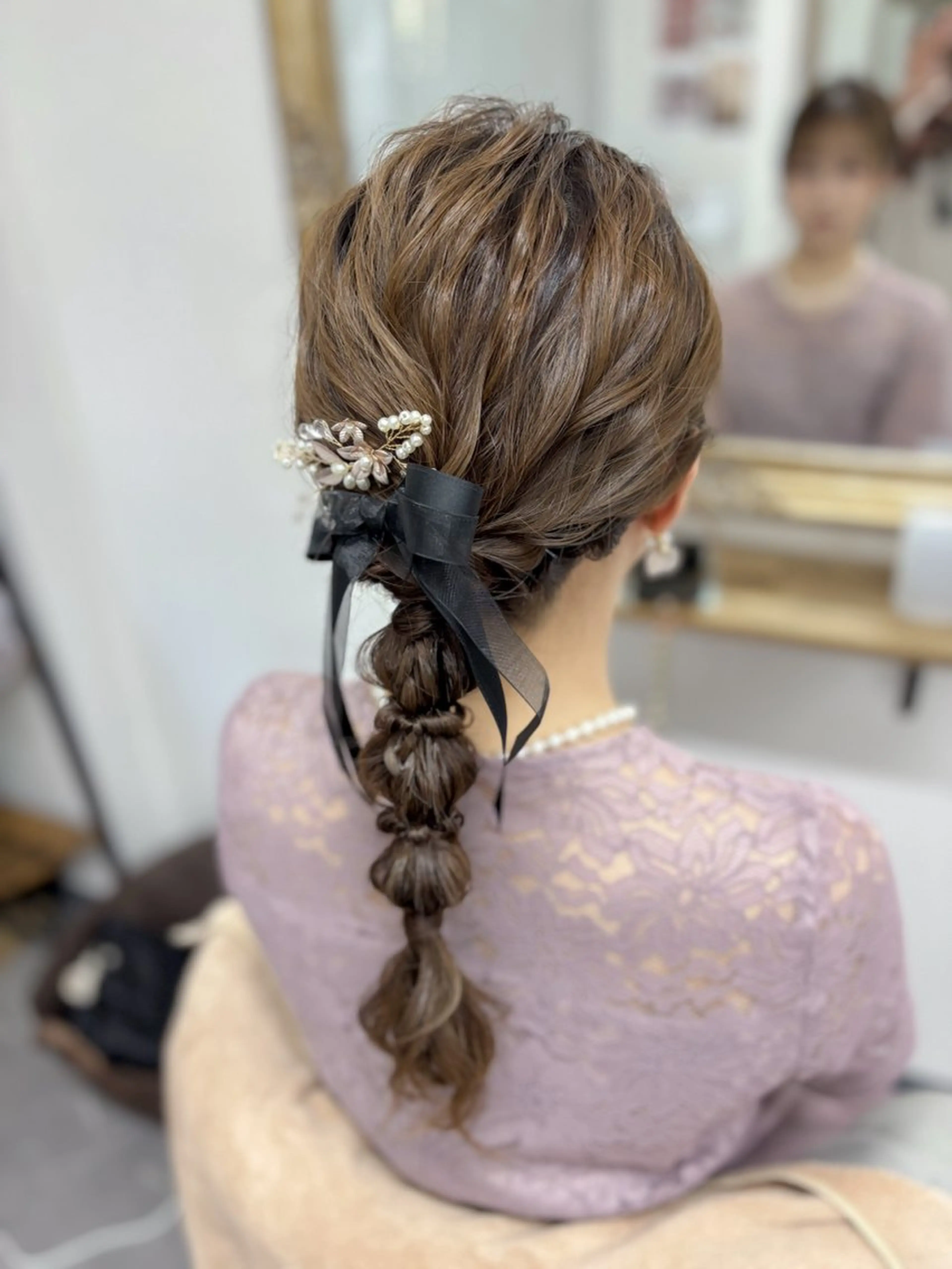 セミロング ヘアセット ⭐︎moe 【ヘアメイク🧸】のヘアスタイル