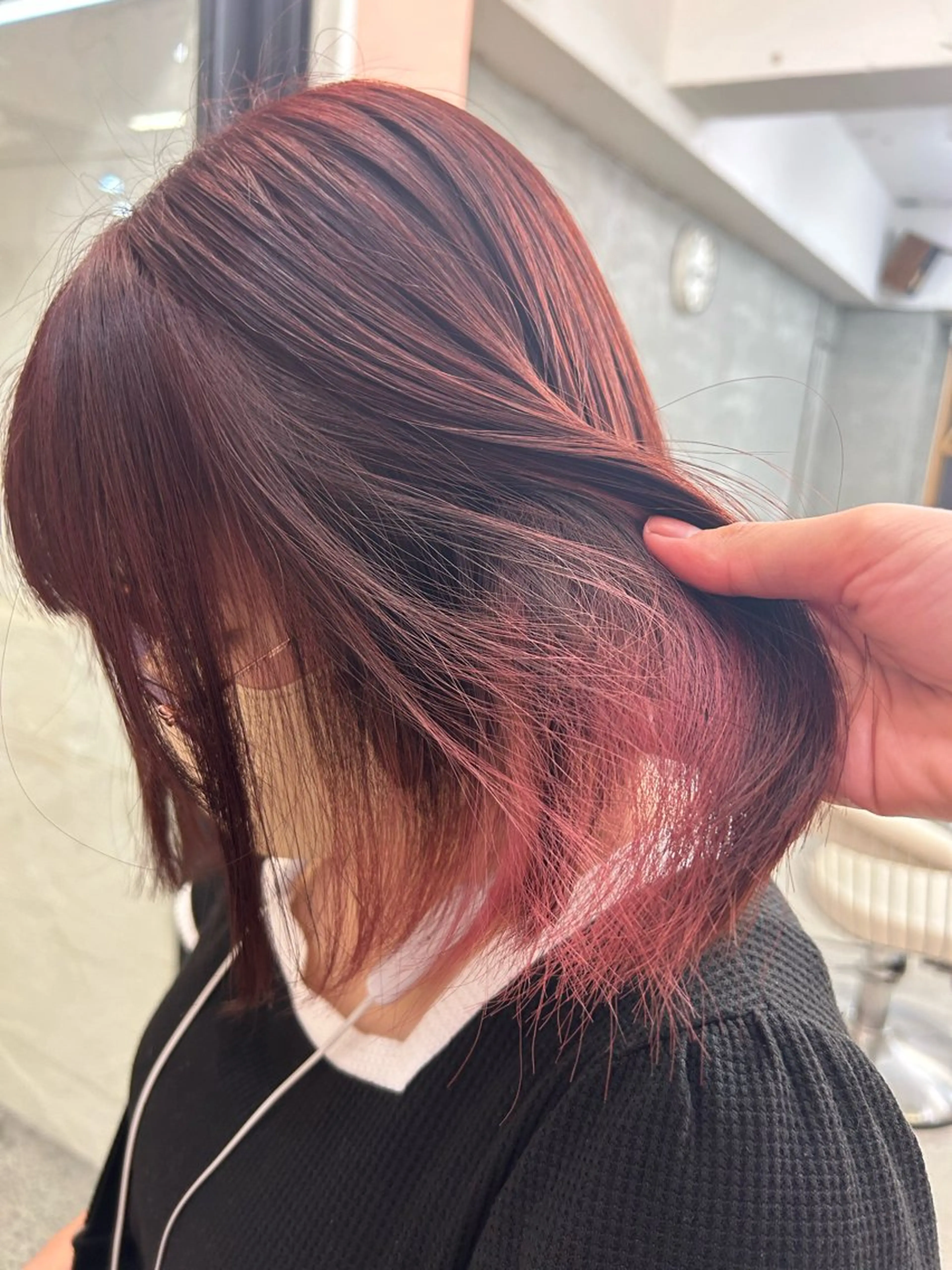 ミディアム カラー 💜Noa /艶髪ハイトーン💫のヘアスタイル