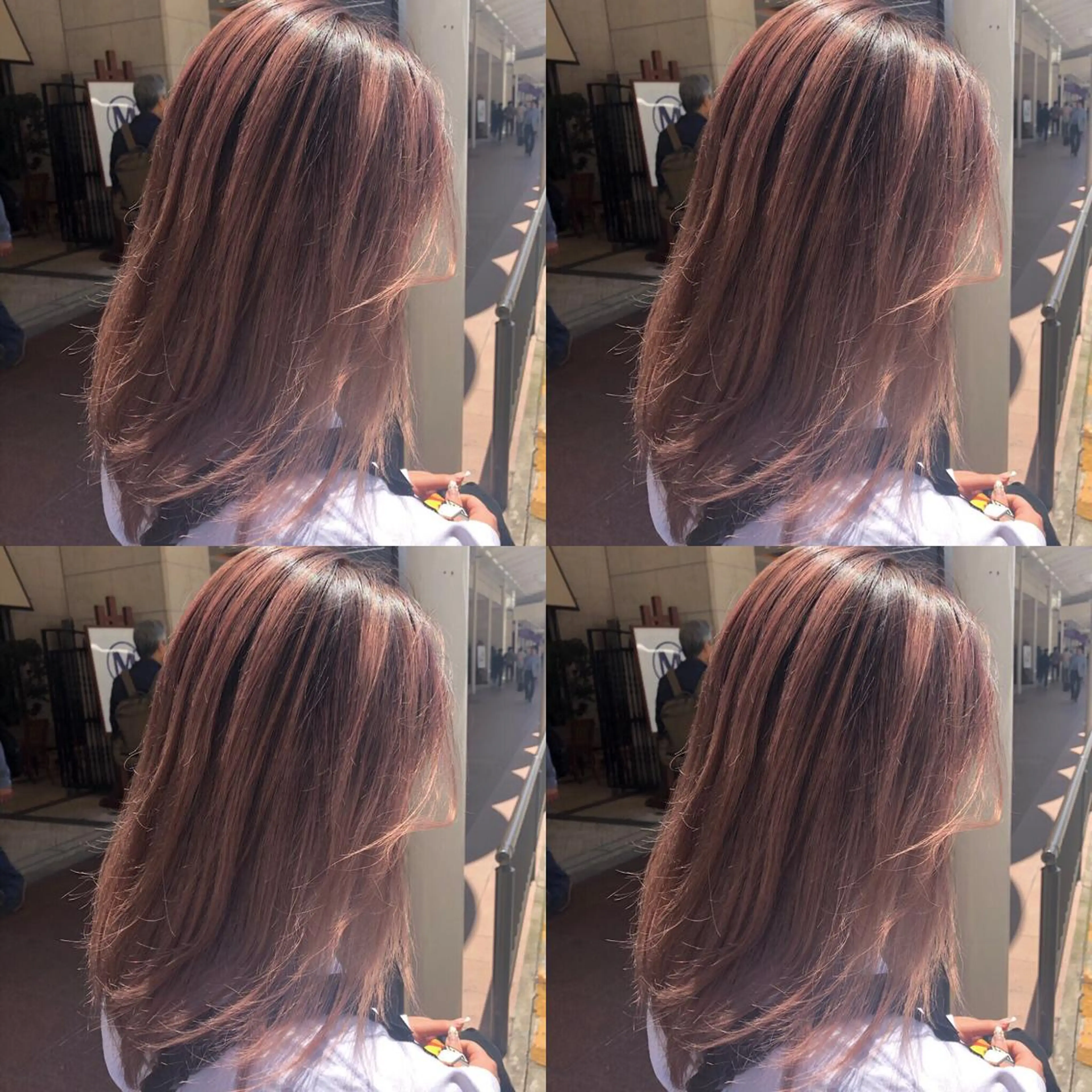 ミディアム カラー ピンクカラー ヘアカラー トリートメント JILBLAN京都 ショート/ハイライトのヘアスタイル