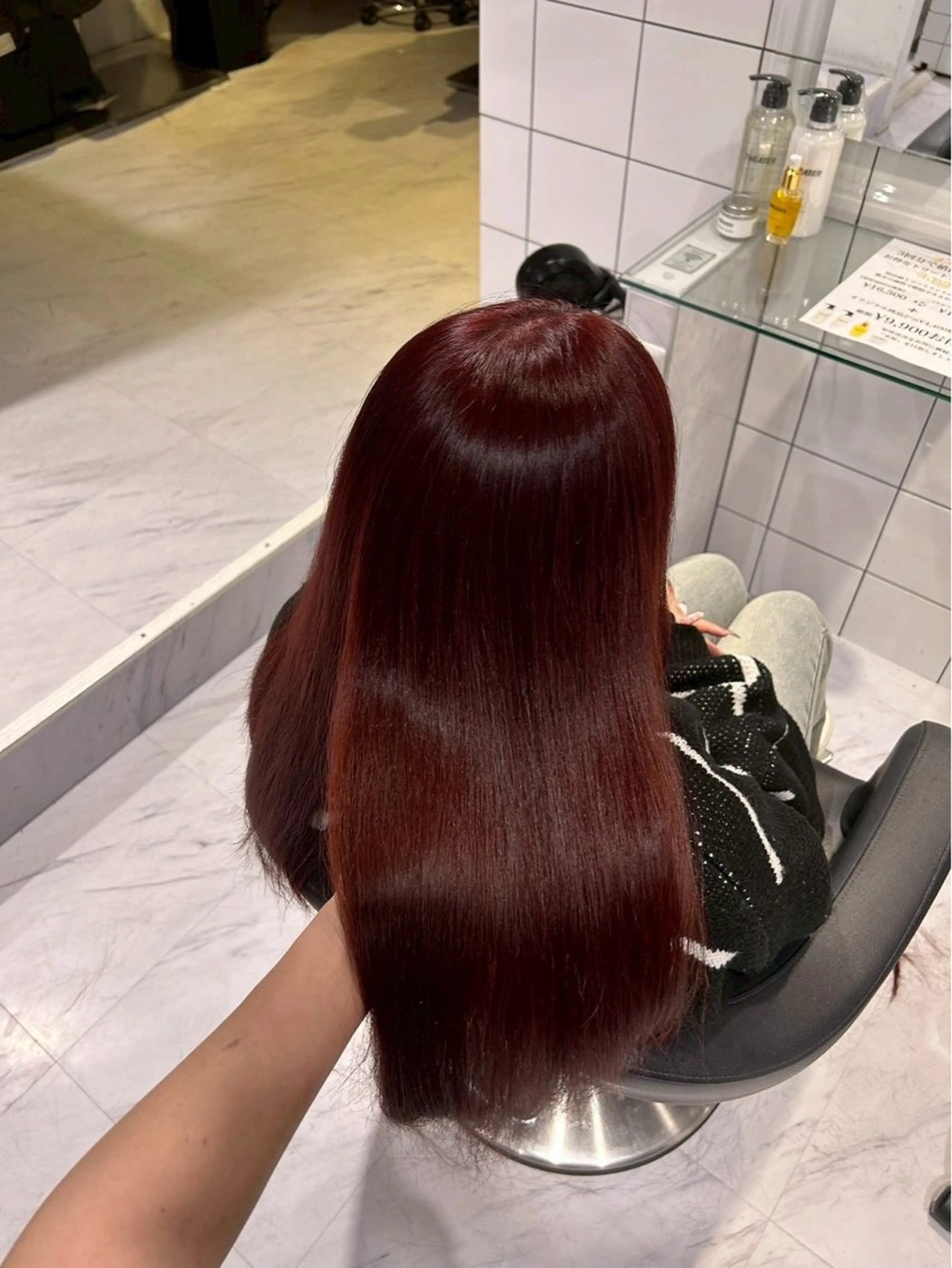 【🎀人気No.１メニュー🎀】ワンカラー+髪質改善トリートメント🫧振り向く艶髪🫧ワンホンヘアになれる🫧🫧の写真