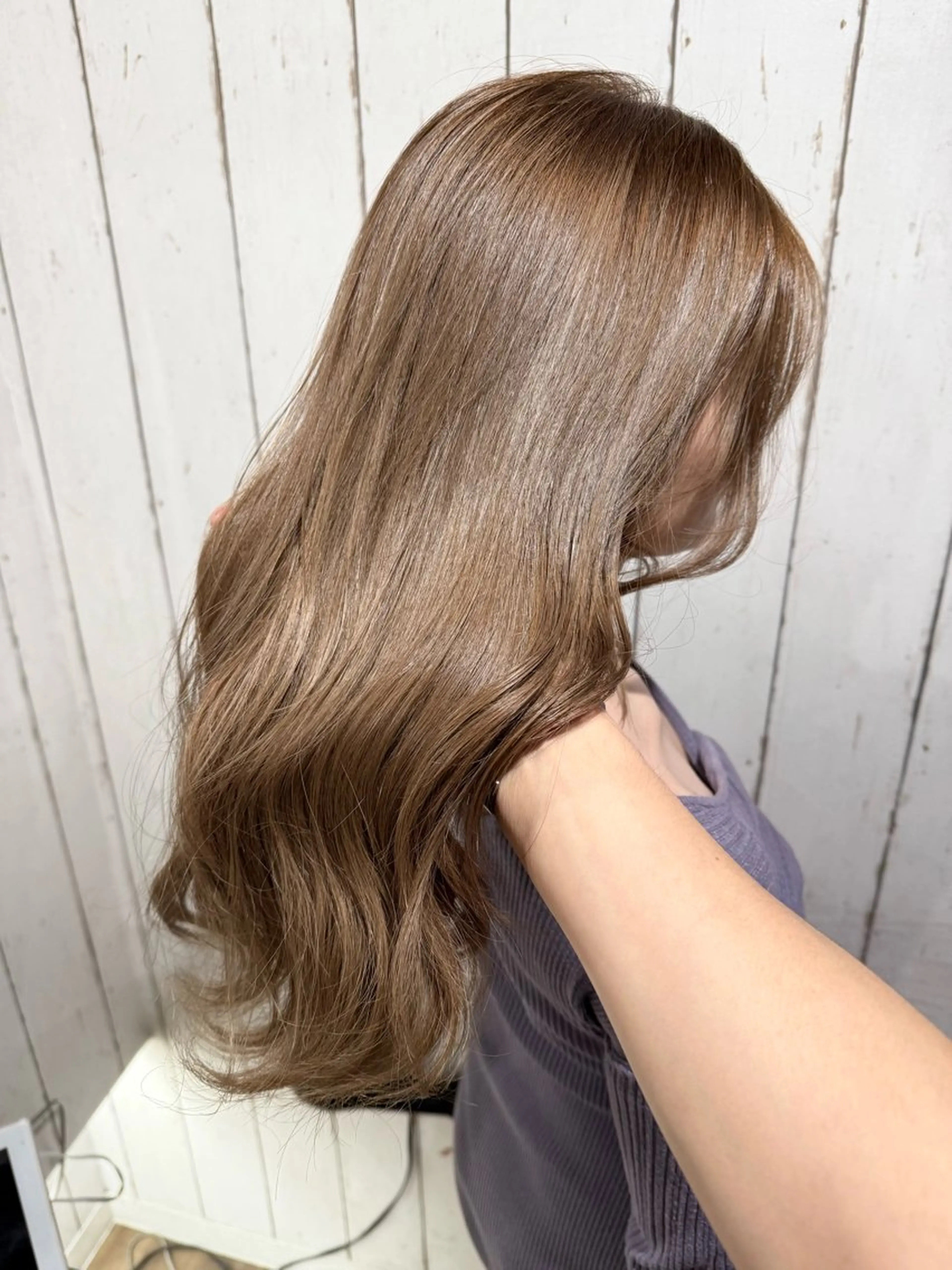 セミロング カラー パーマ ヘアアレンジ ベージュカラー ブリーチ ミルクティーベージュ カット ヘアカラー トリートメント 👑指名率No.1 👑坂口飛翔のヘアスタイル